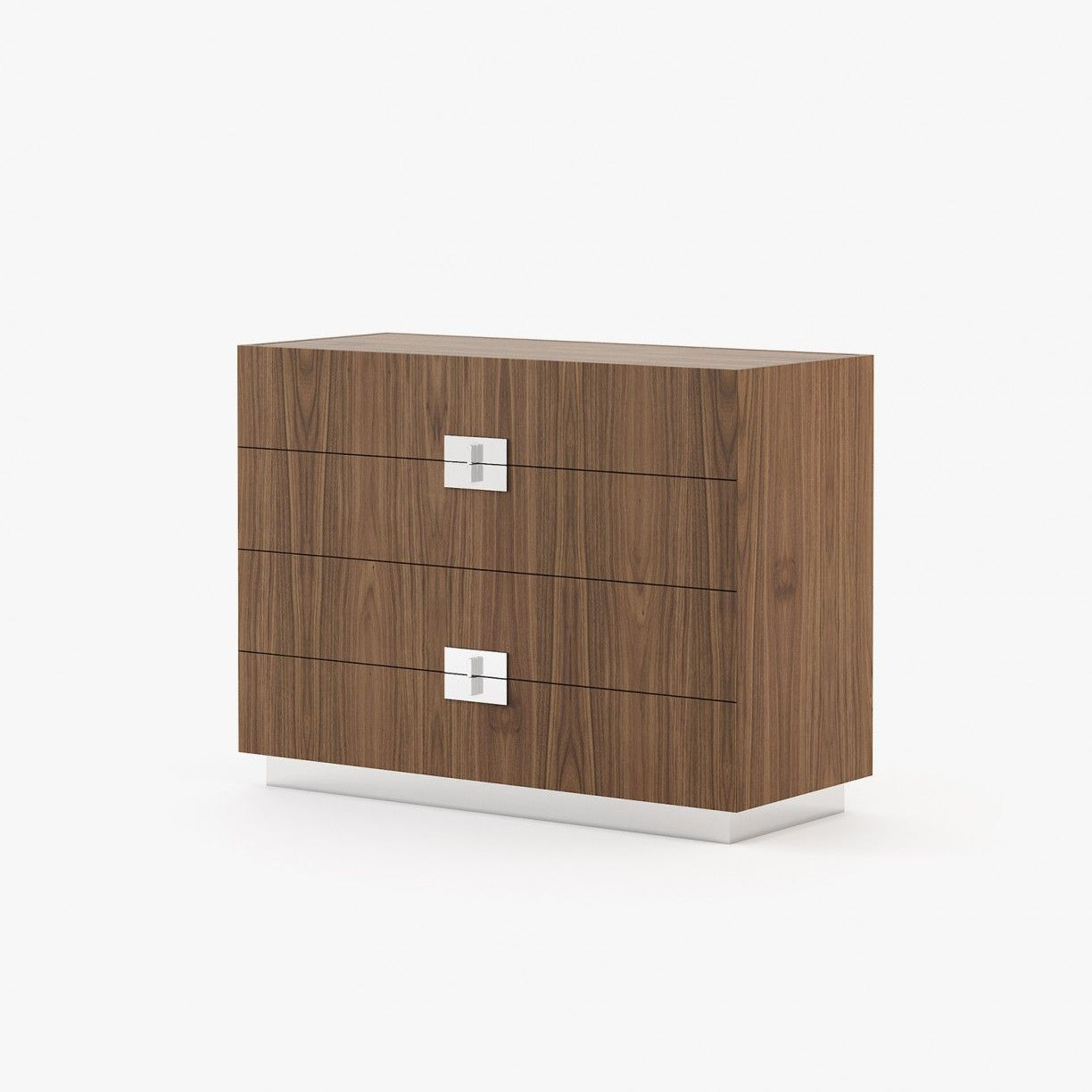 Laskasas LADY Set of 4 Chest of Drawers Walnut Veneer Matte - Araco Interiors