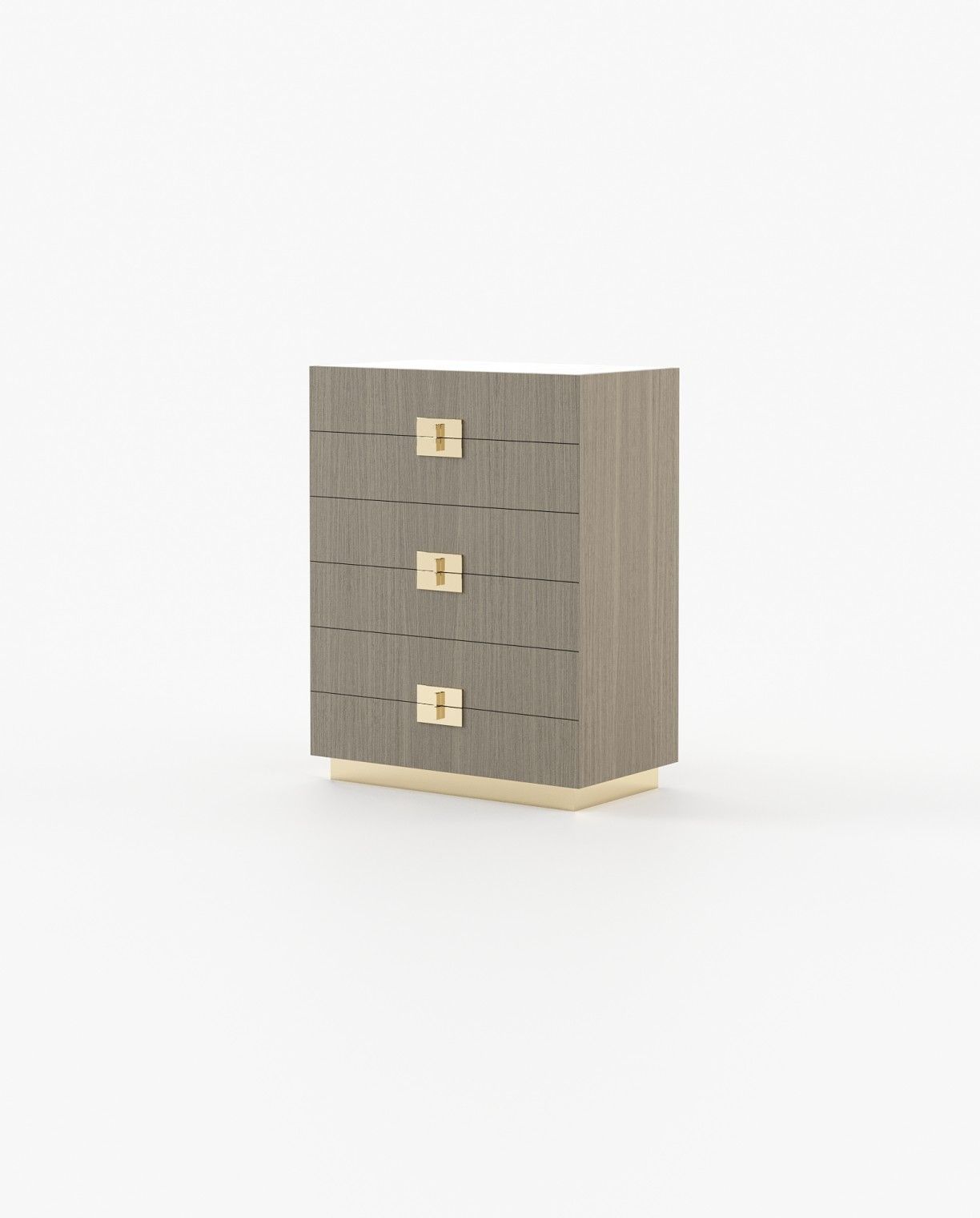 Laskasas LADY Tallboy Chest of Drawers Aged Oak Veneer Matte - Araco Interiors