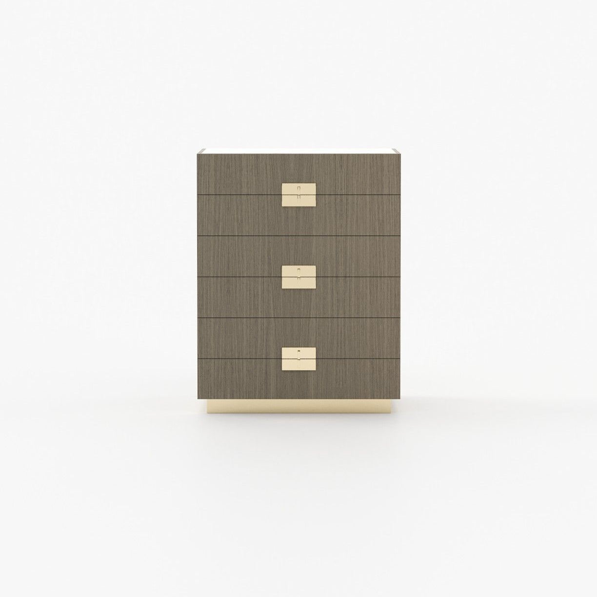 Laskasas LADY Tallboy Chest of Drawers Aged Oak Veneer Matte - Araco Interiors