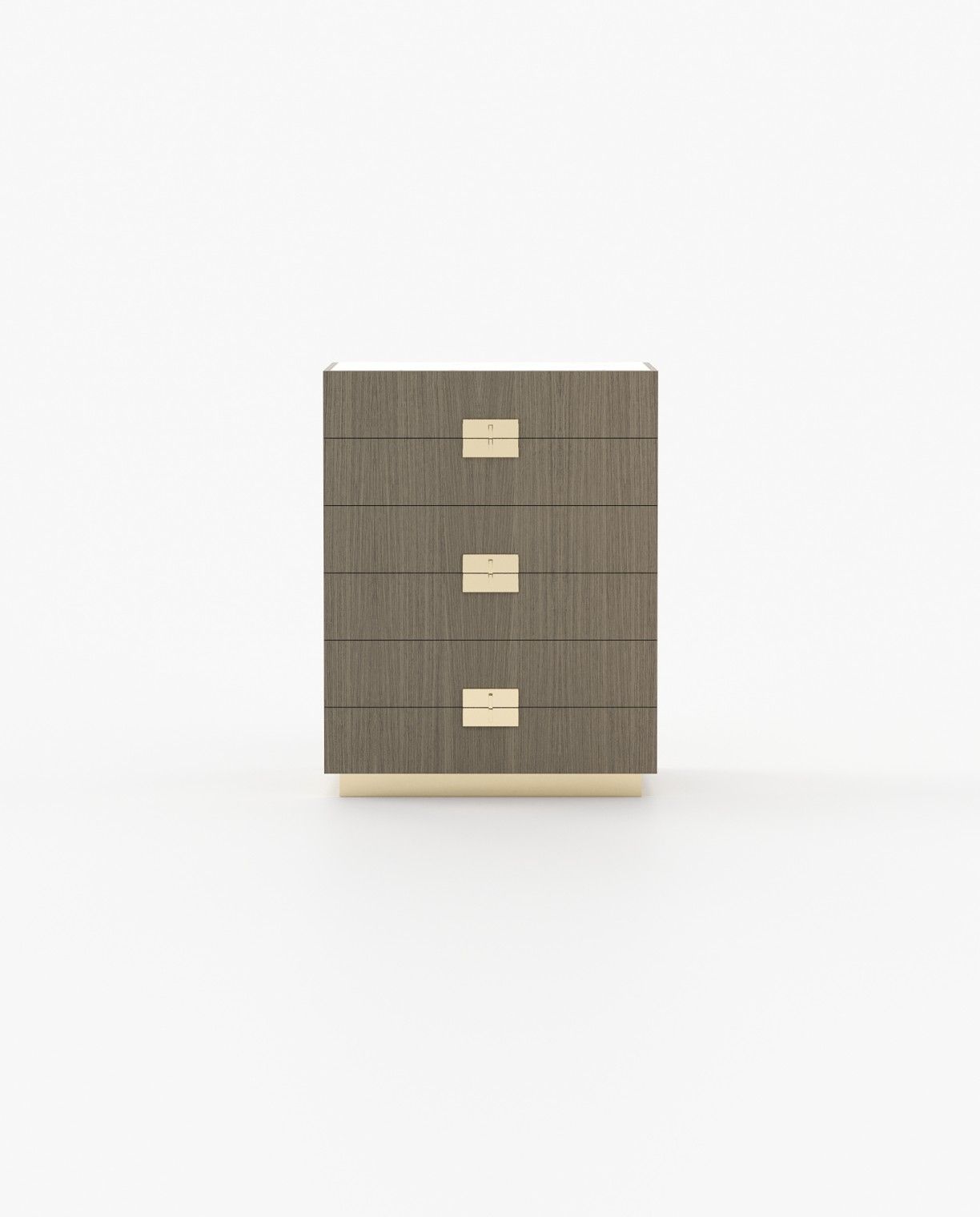 Laskasas LADY Tallboy Chest of Drawers Aged Oak Veneer Matte - Araco Interiors