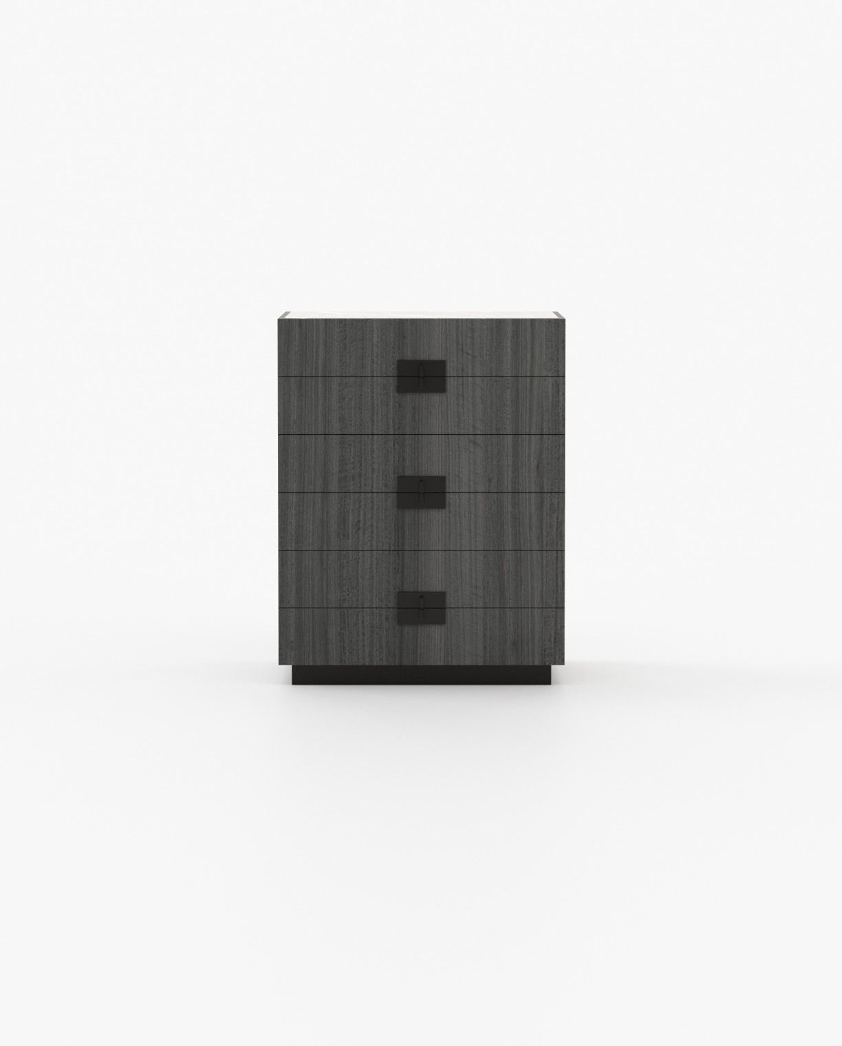 Laskasas LADY Tallboy Chest of Drawers Grey Eucalyptus Veneer Matte - Araco Interiors