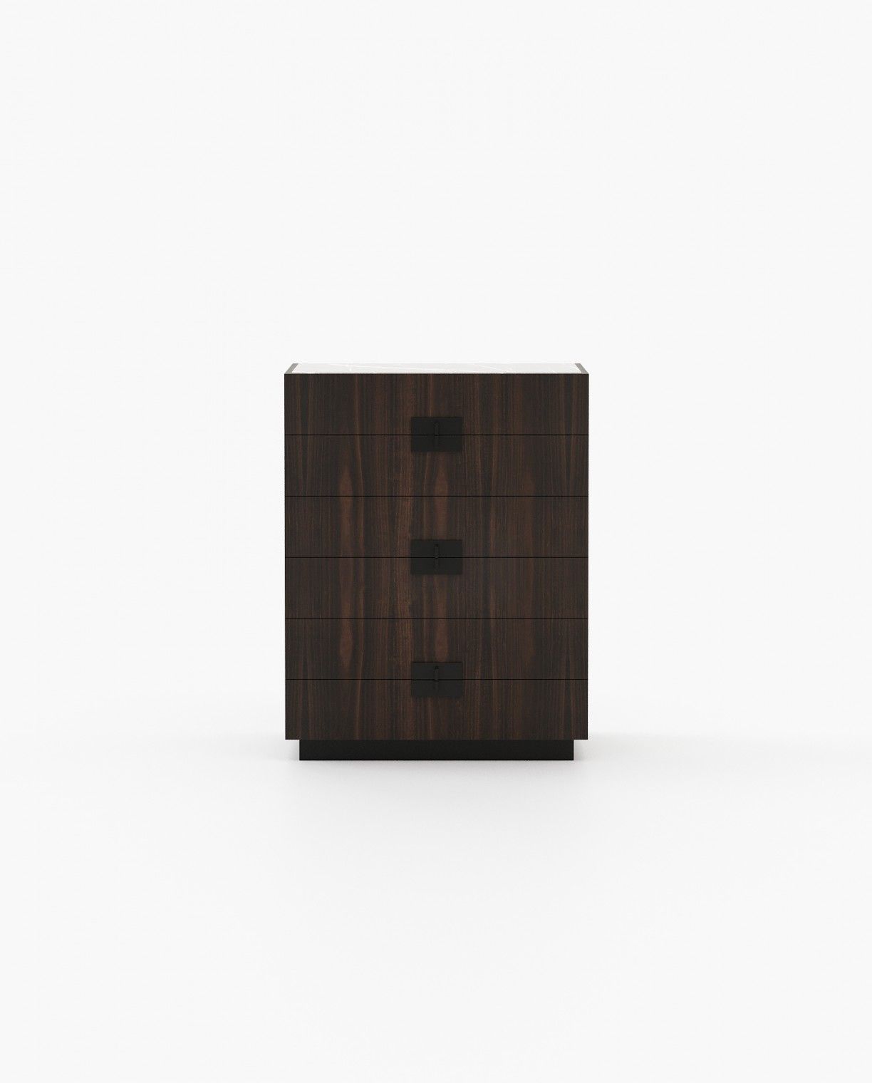 Laskasas LADY Tallboy Chest of Drawers Smoked Eucalyptus Veneer Matte - Araco Interiors