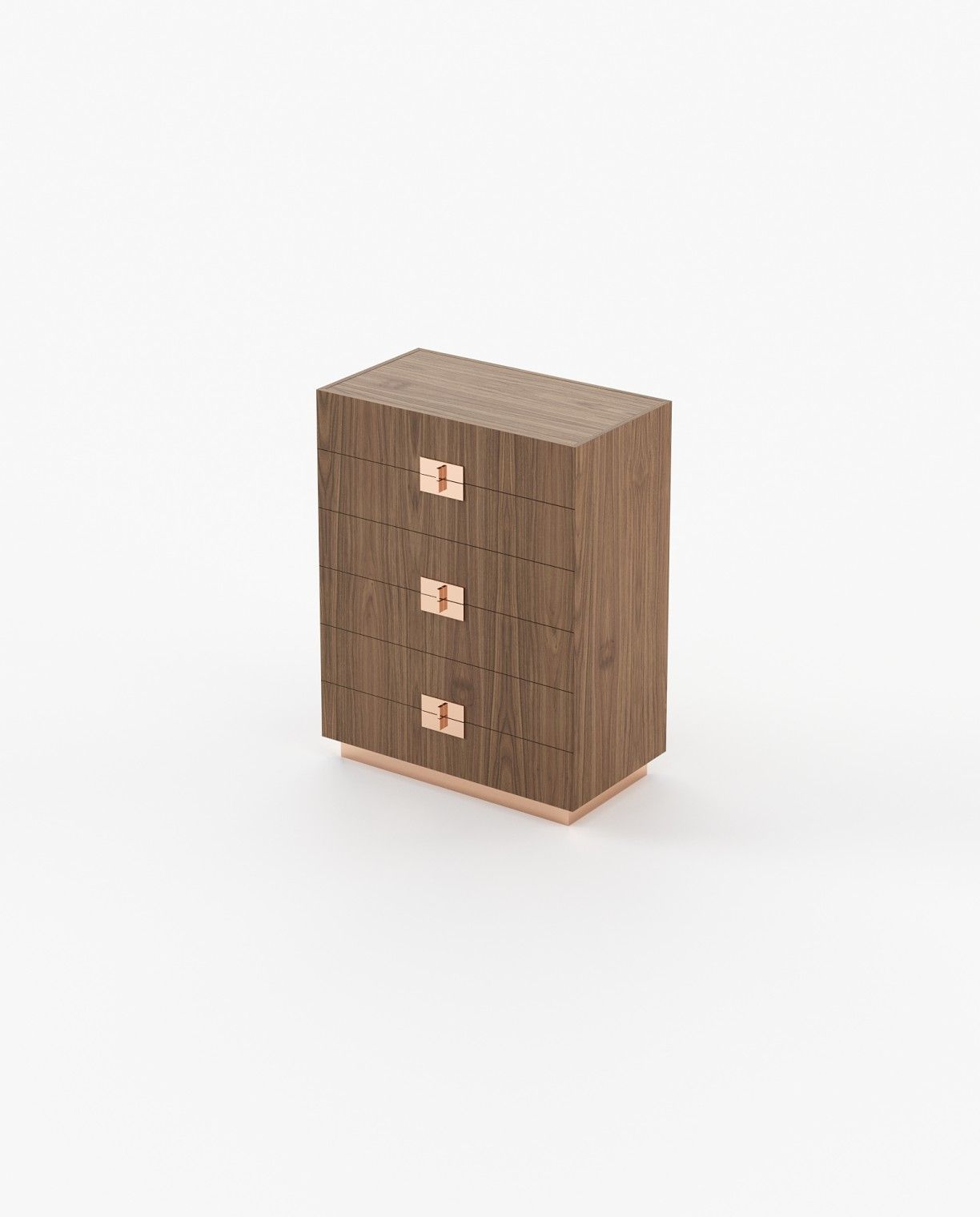 Laskasas LADY Tallboy Chest of Drawers Walnut Veneer Matte - Araco Interiors