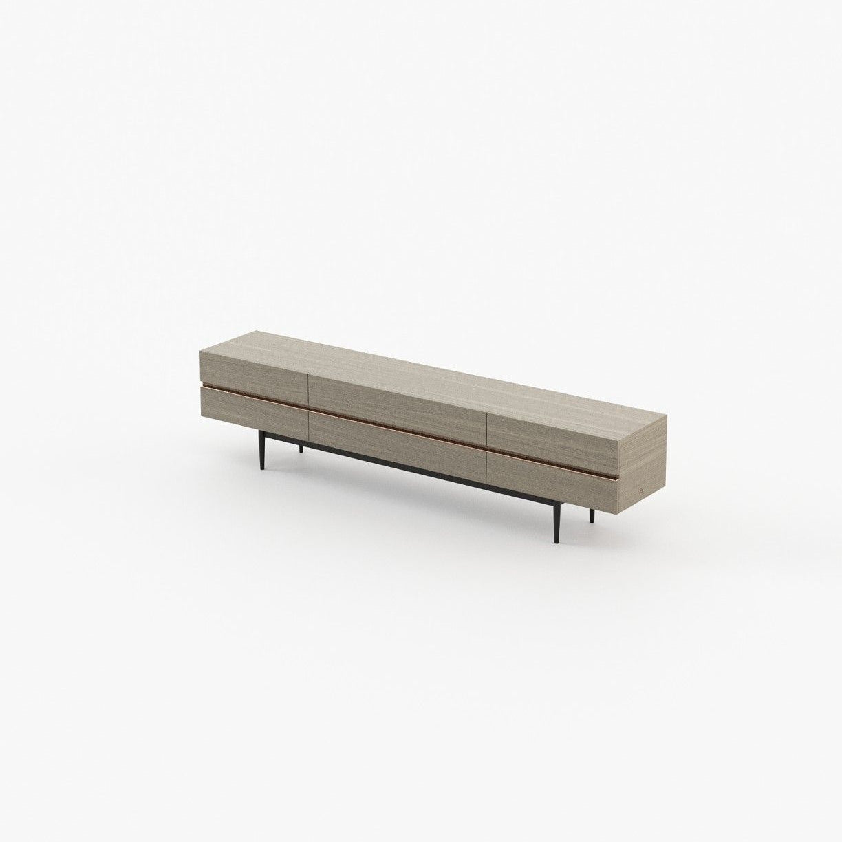 Laskasas LAGOS Media Unit Aged Oak Veneer Matte - Araco Interiors