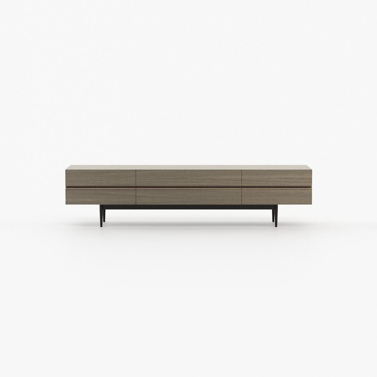Laskasas LAGOS Media Unit Aged Oak Veneer Matte - Araco Interiors
