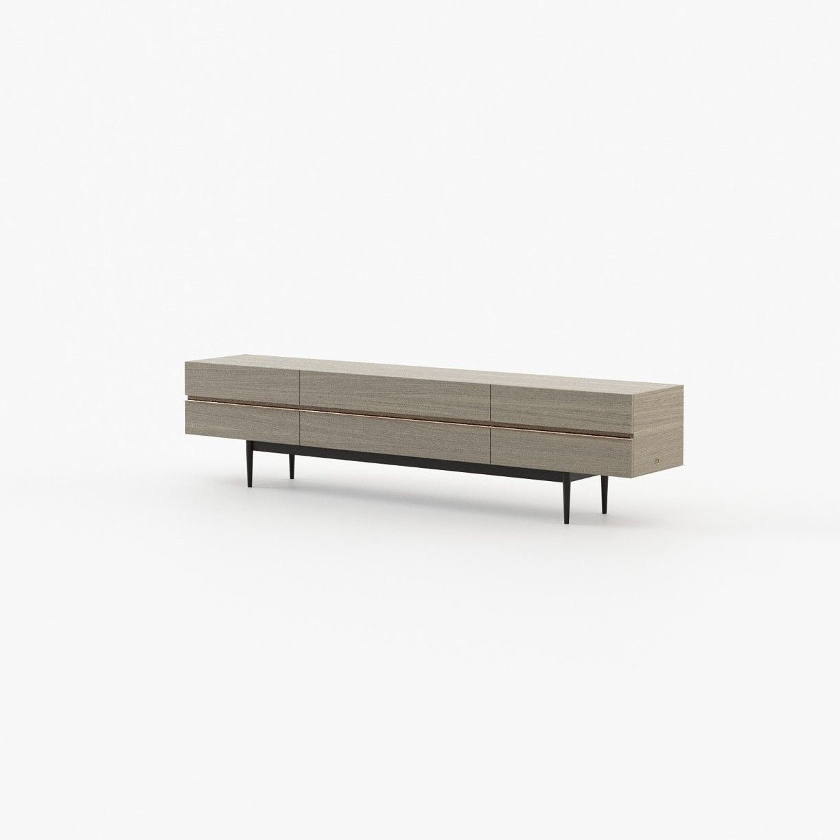 Laskasas LAGOS Media Unit Aged Oak Veneer Matte - Araco Interiors