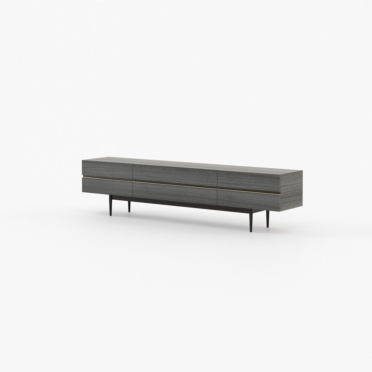 Laskasas LAGOS Media Unit Grey Eucalyptus Veneer Matte - Araco Interiors