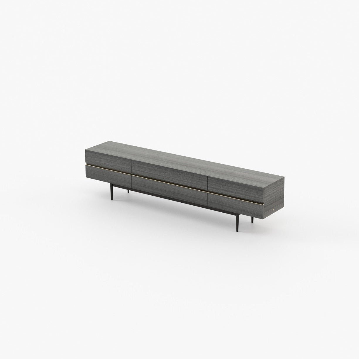 Laskasas LAGOS Media Unit Grey Eucalyptus Veneer Matte - Araco Interiors