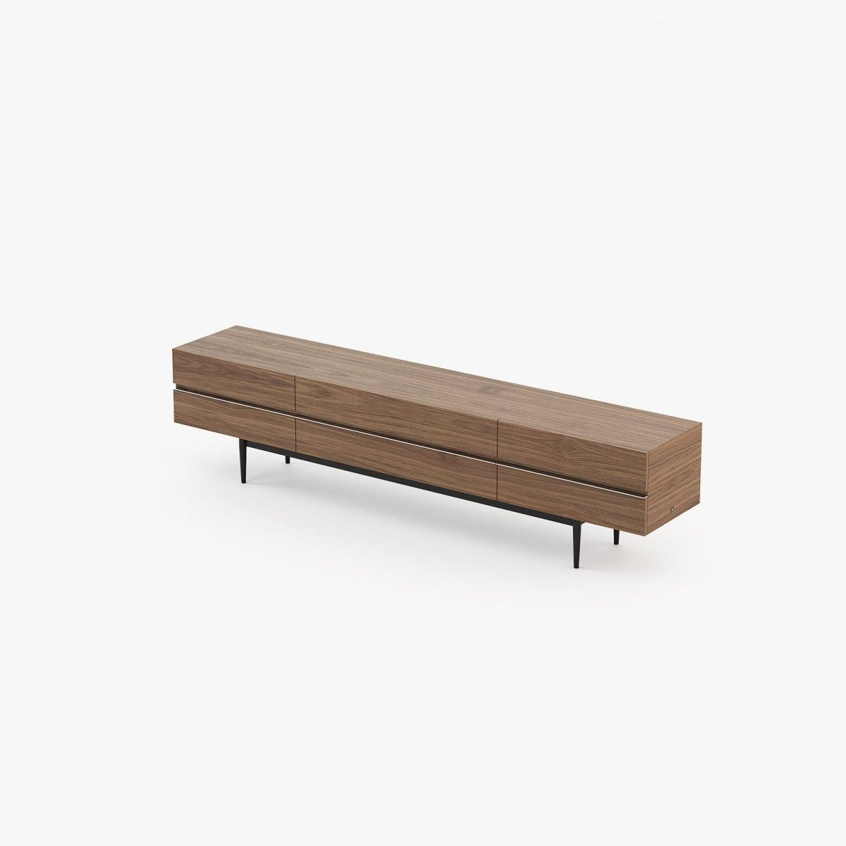 Laskasas LAGOS Media Unit Walnut Veneer Matte - Araco Interiors