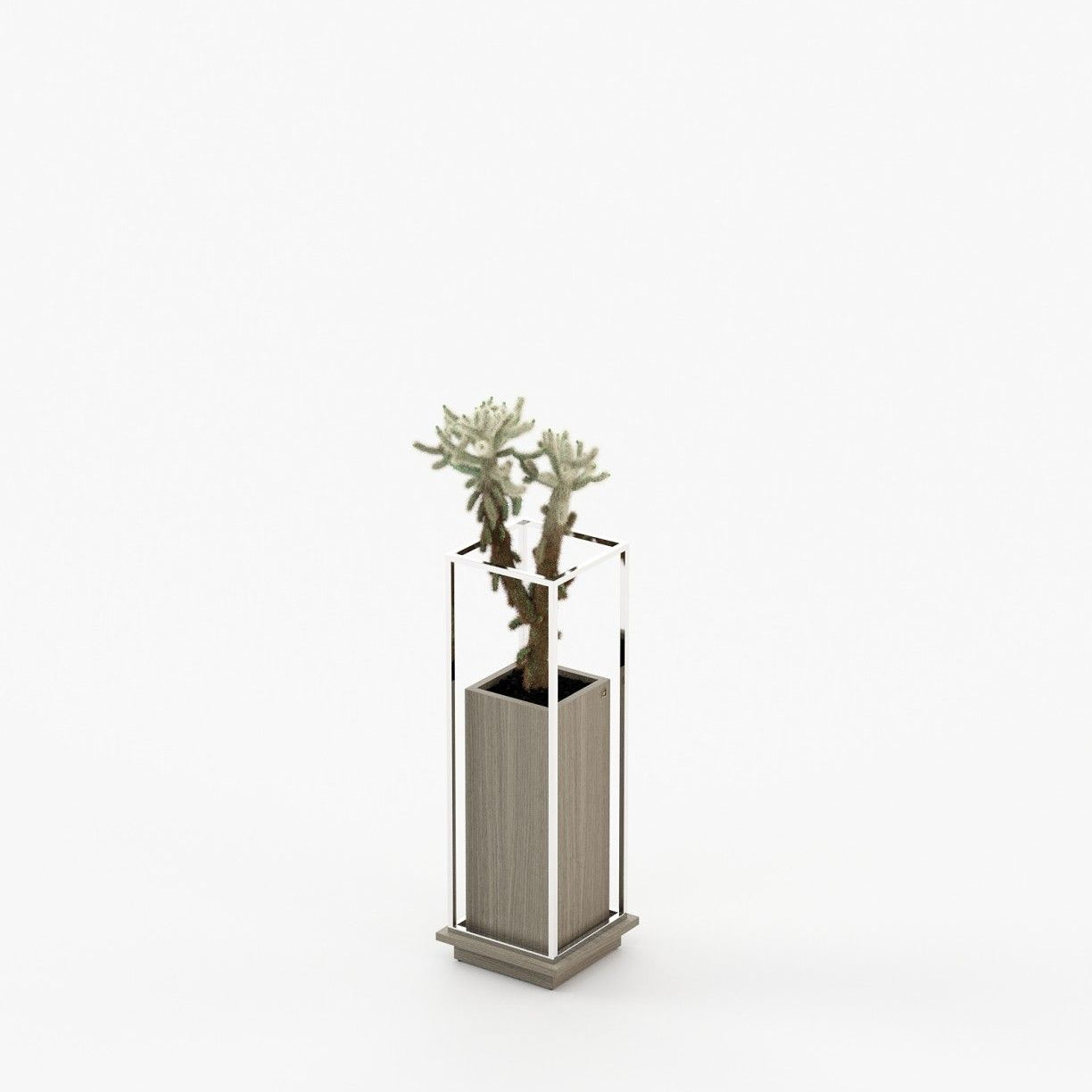 Laskasas LANIE Planter & Pot Aged Oak Veneer Matte - Araco Interiors