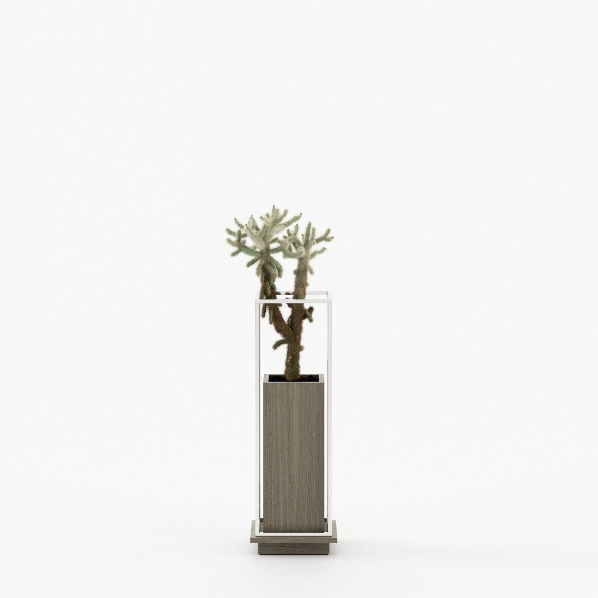 Laskasas LANIE Planter & Pot Aged Oak Veneer Matte - Araco Interiors