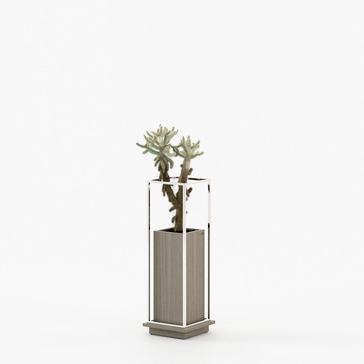 Laskasas LANIE Planter & Pot Aged Oak Veneer Matte - Araco Interiors