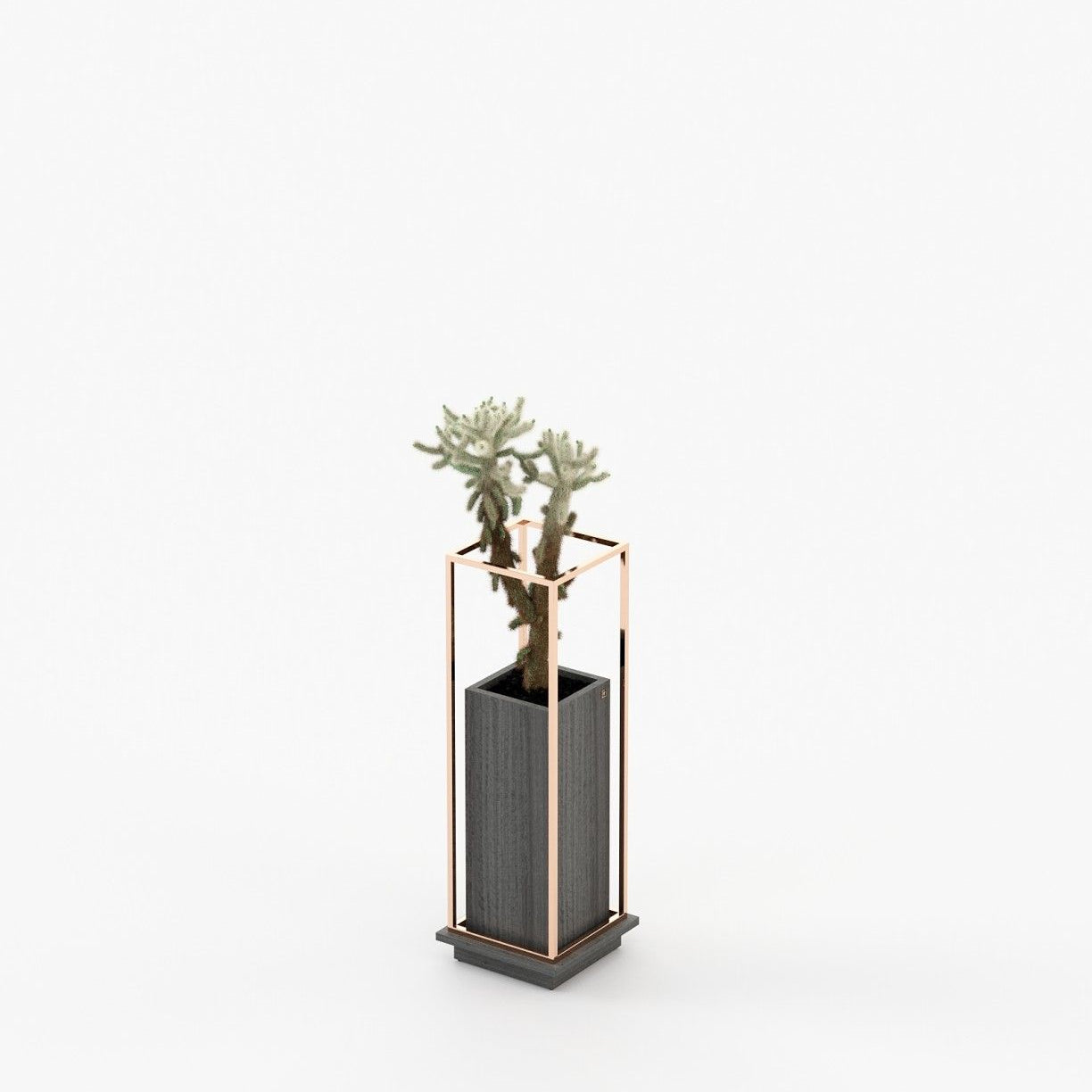 Laskasas LANIE Planter & Pot Grey Eucalyptus Veneer Matte - Araco Interiors