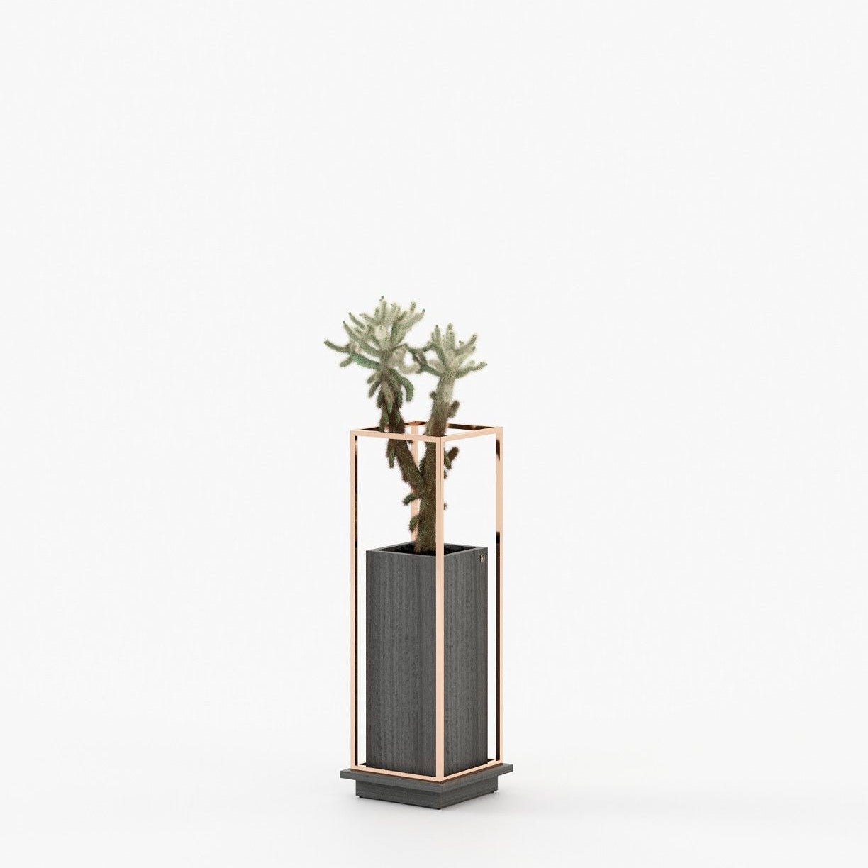 Laskasas LANIE Planter & Pot Grey Eucalyptus Veneer Matte - Araco Interiors