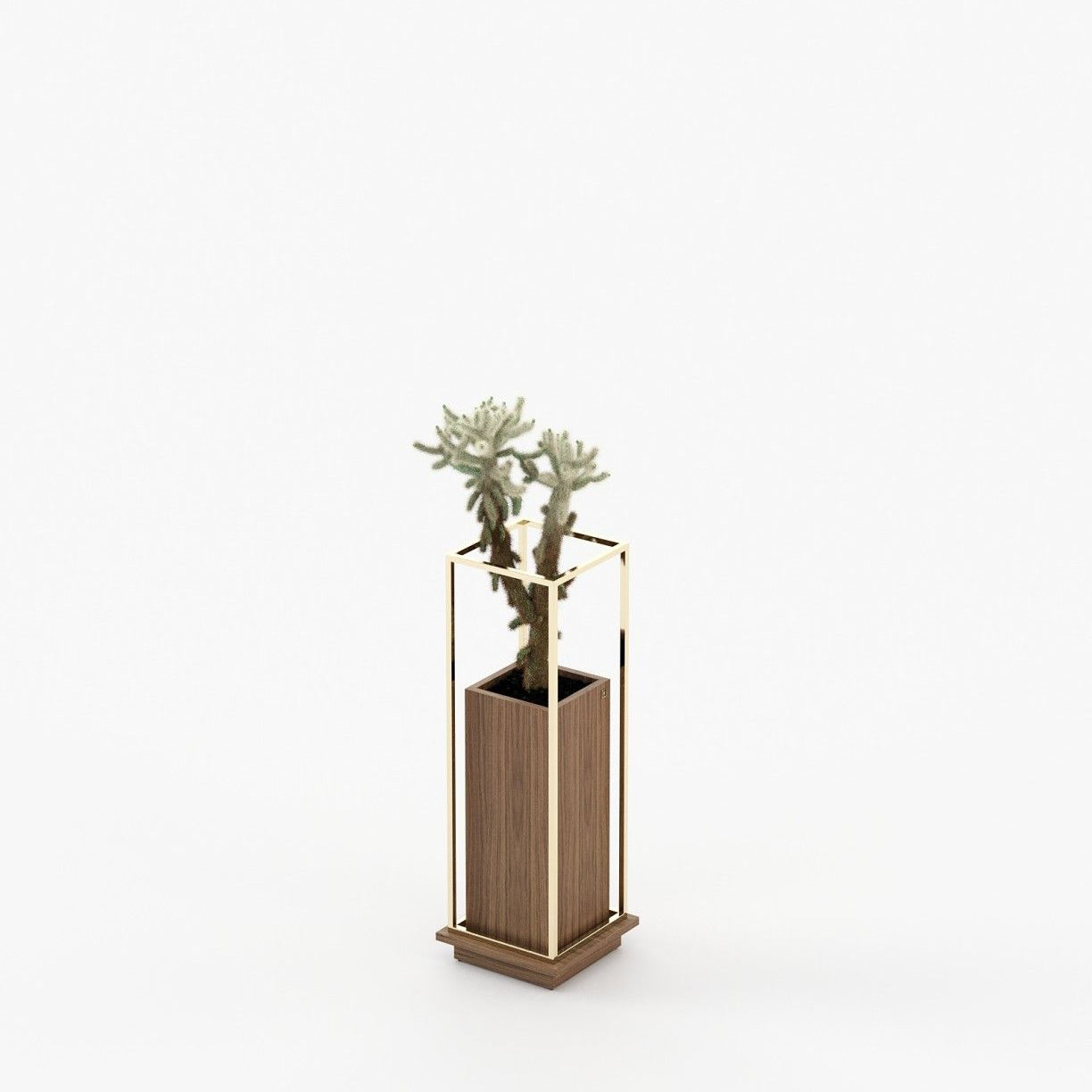 Laskasas LANIE Planter & Pot Walnut Veneer Matte - Araco Interiors