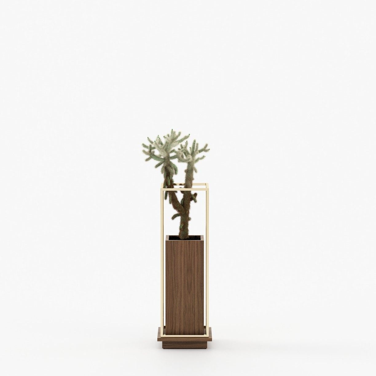 Laskasas LANIE Planter & Pot Walnut Veneer Matte - Araco Interiors