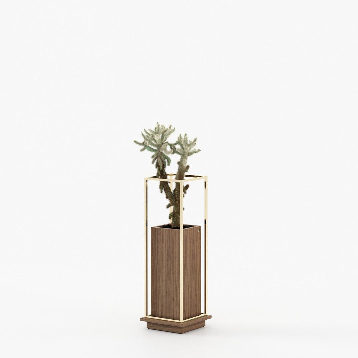 Laskasas LANIE Planter & Pot Walnut Veneer Matte - Araco Interiors