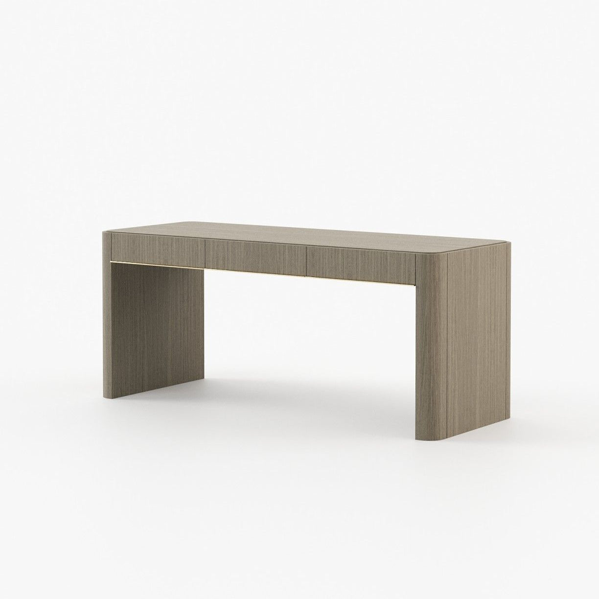 Laskasas LARSON Desk Aged Oak Veneer Matte - Araco Interiors