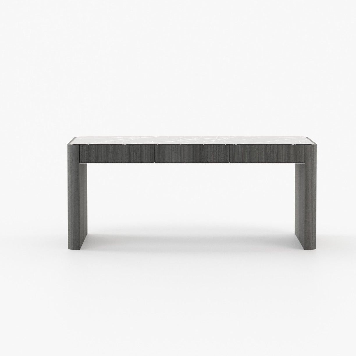 Laskasas LARSON Desk Grey Eucalyptus Veneer Matte - Araco Interiors