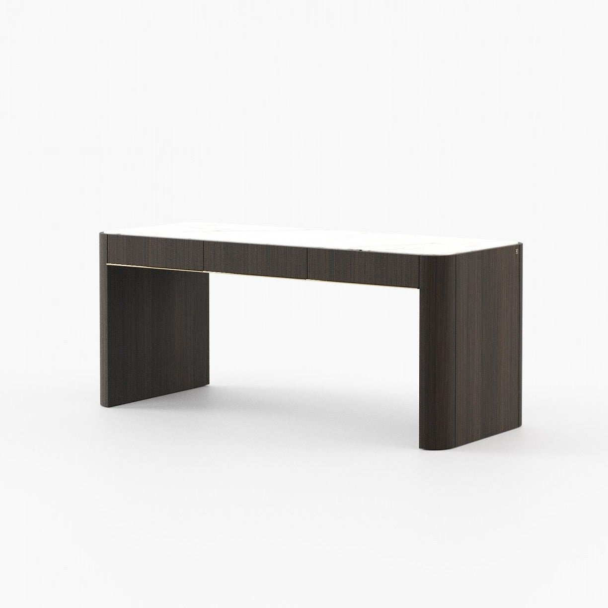 Laskasas LARSON Desk Smoked Eucalyptus Veneer Matte - Araco Interiors