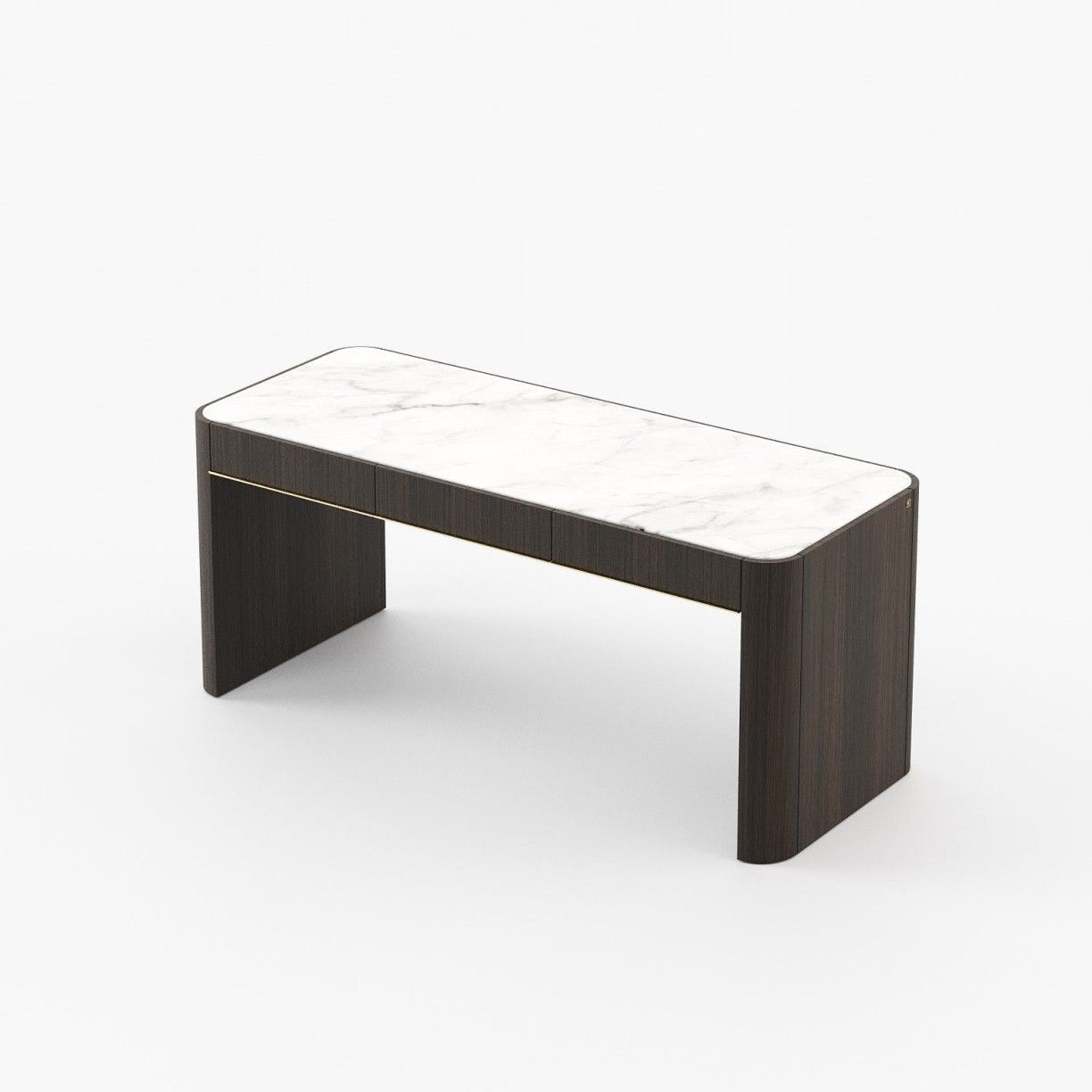 Laskasas LARSON Desk Smoked Eucalyptus Veneer Matte - Araco Interiors
