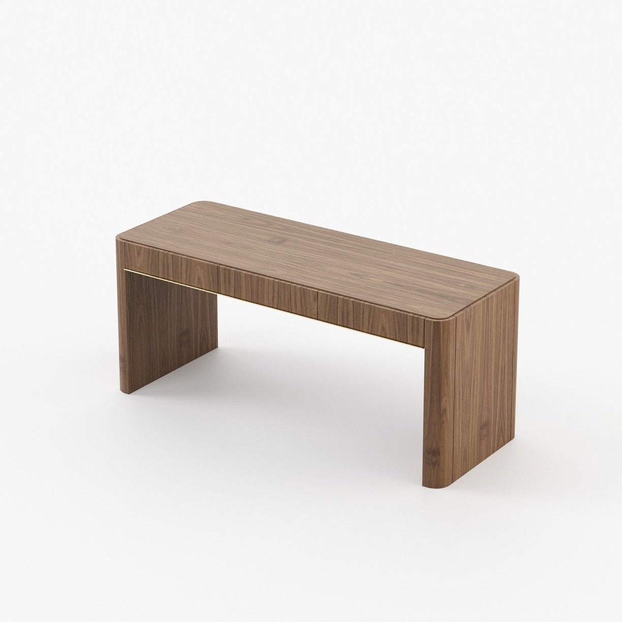 Laskasas LARSON Desk Walnut Veneer Matte - Araco Interiors
