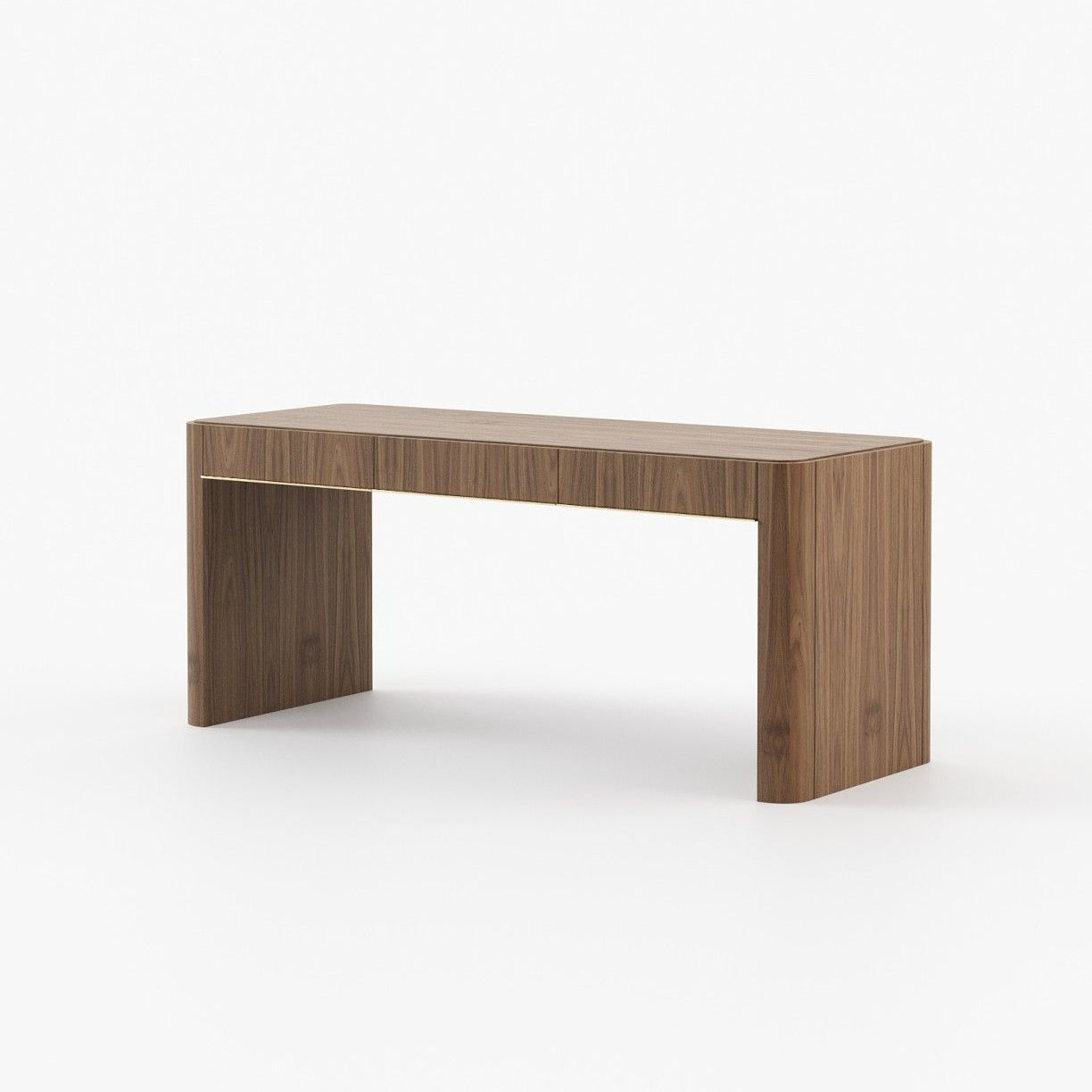 Laskasas LARSON Desk Walnut Veneer Matte - Araco Interiors