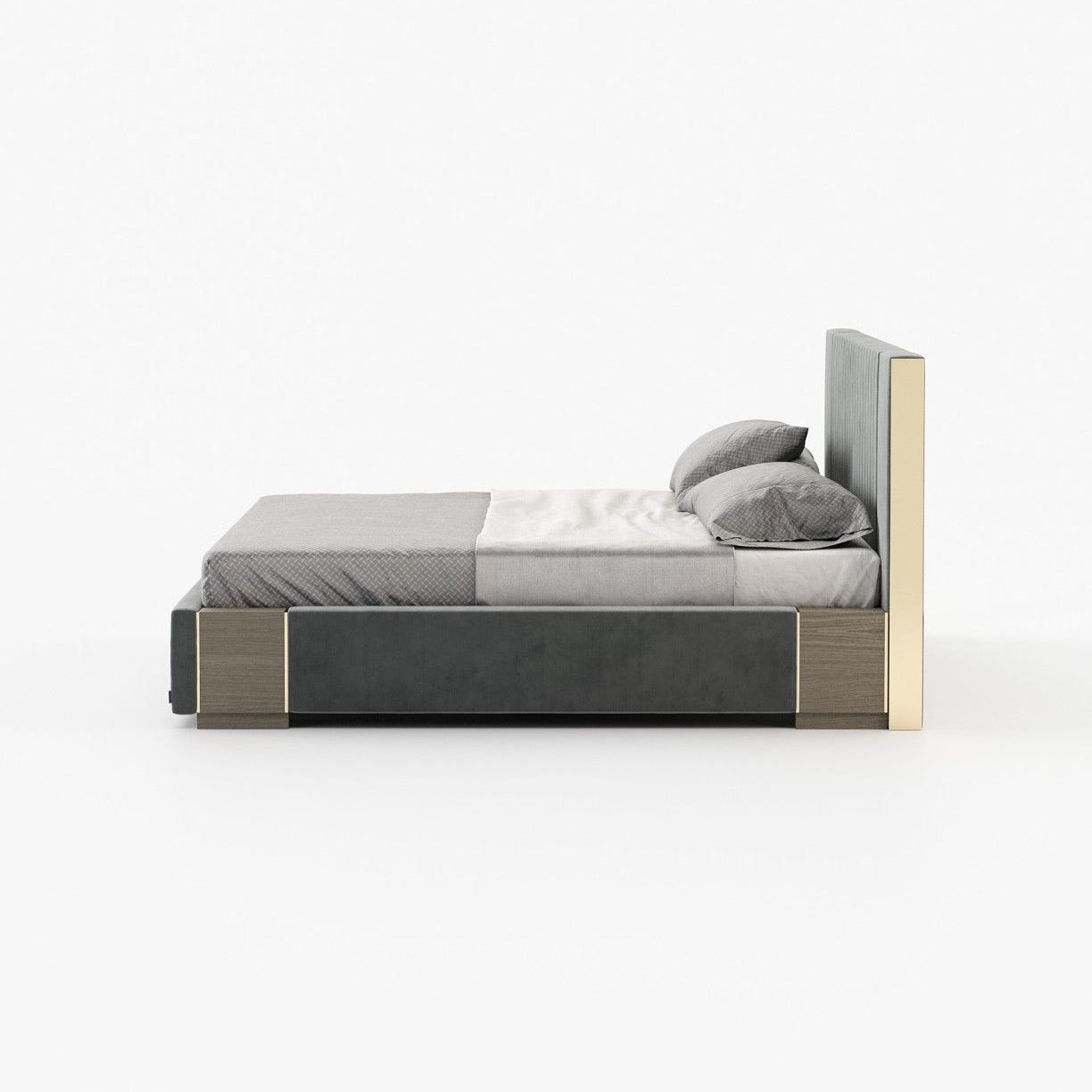 Laskasas LAUREN Bed & Headboard Piera Anthracite - Araco Interiors