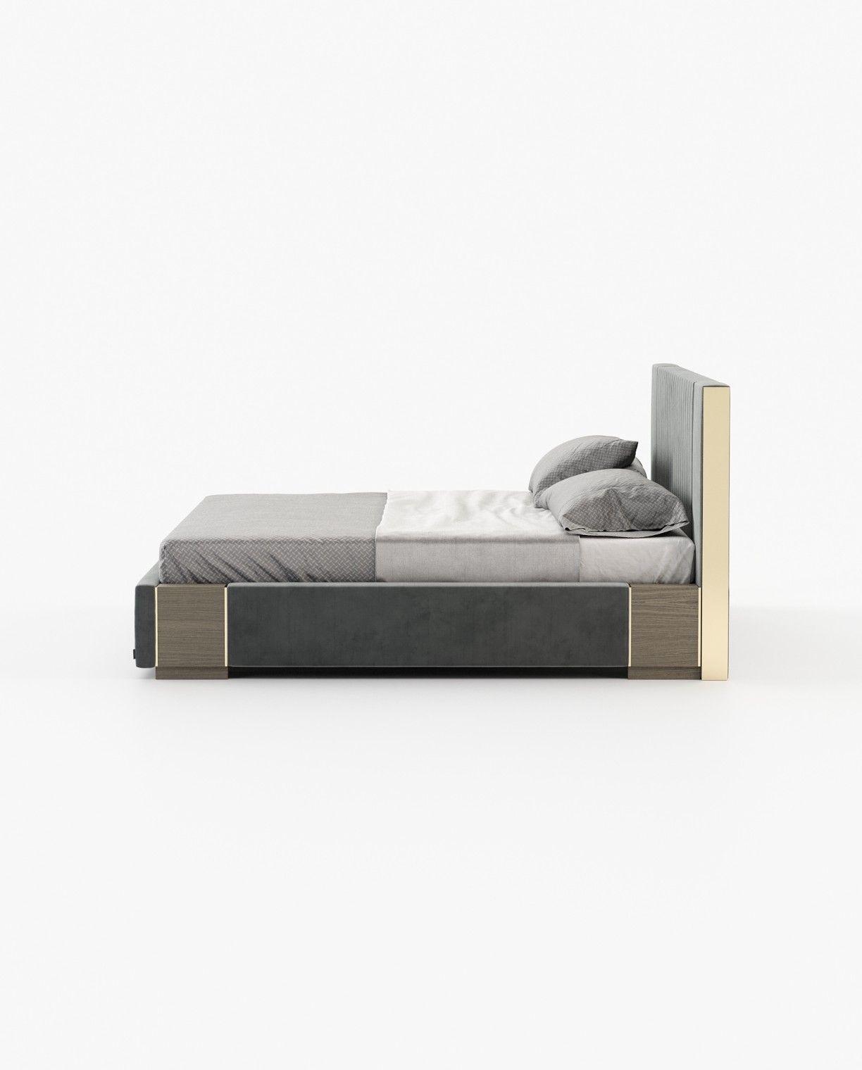 Laskasas LAUREN Bed & Headboard Piera Anthracite - Araco Interiors