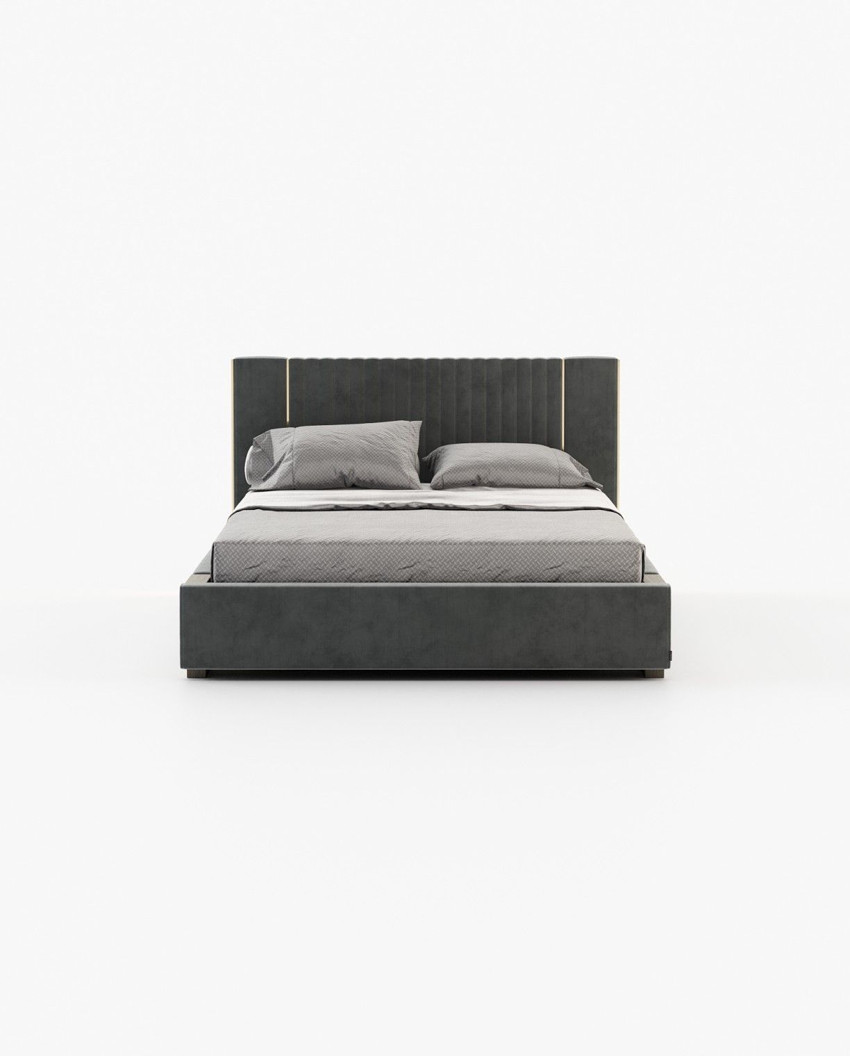 Laskasas LAUREN Bed & Headboard Piera Anthracite - Araco Interiors