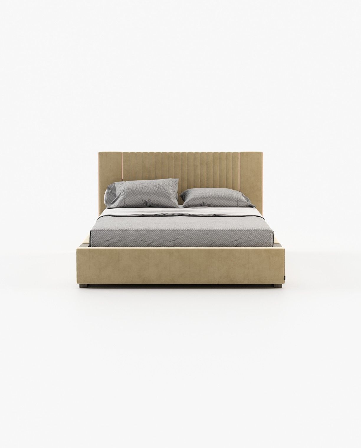 Laskasas LAUREN Bed & Headboard Vienna Beige - Araco Interiors