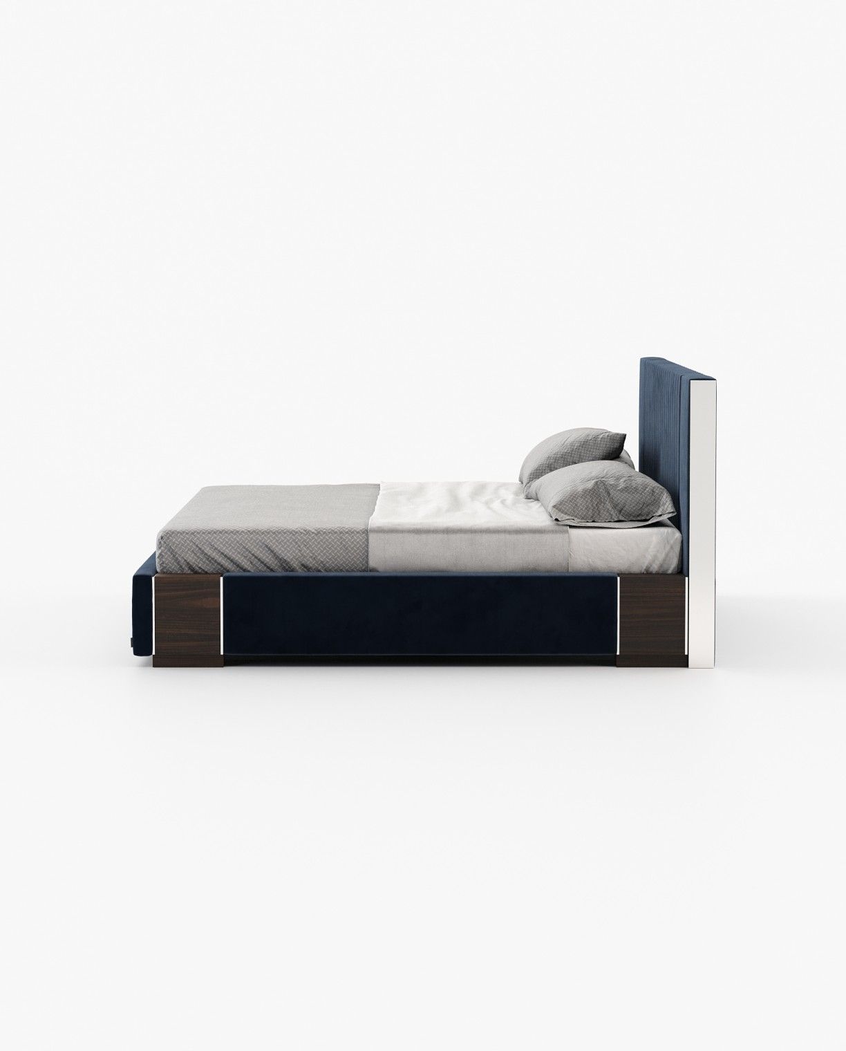 Laskasas LAUREN Bed & Headboard Vienna Deep Blue - Araco Interiors