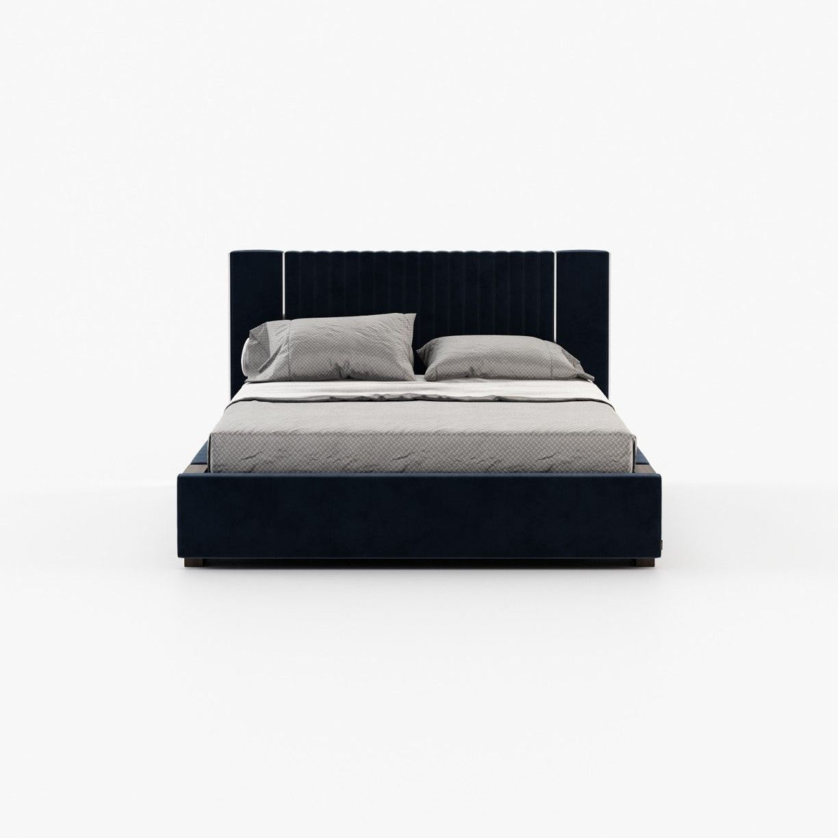 Laskasas LAUREN Bed & Headboard Vienna Deep Blue - Araco Interiors