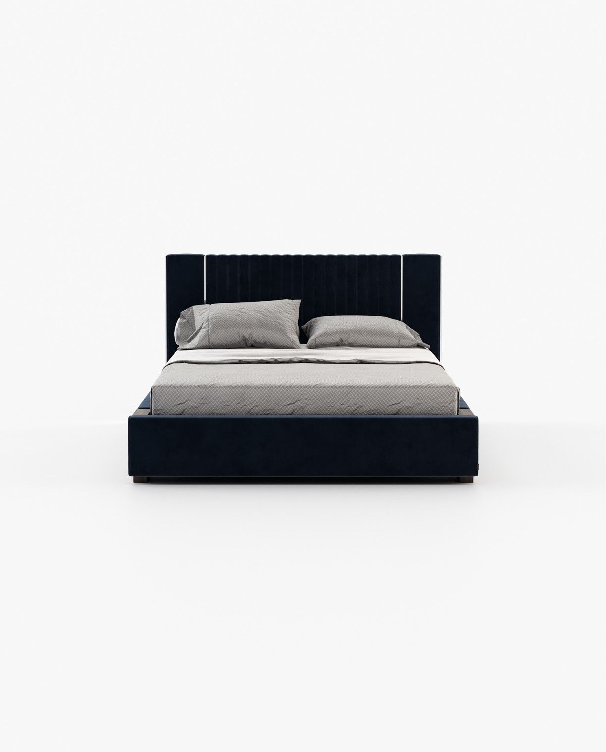 Laskasas LAUREN Bed & Headboard Vienna Deep Blue - Araco Interiors