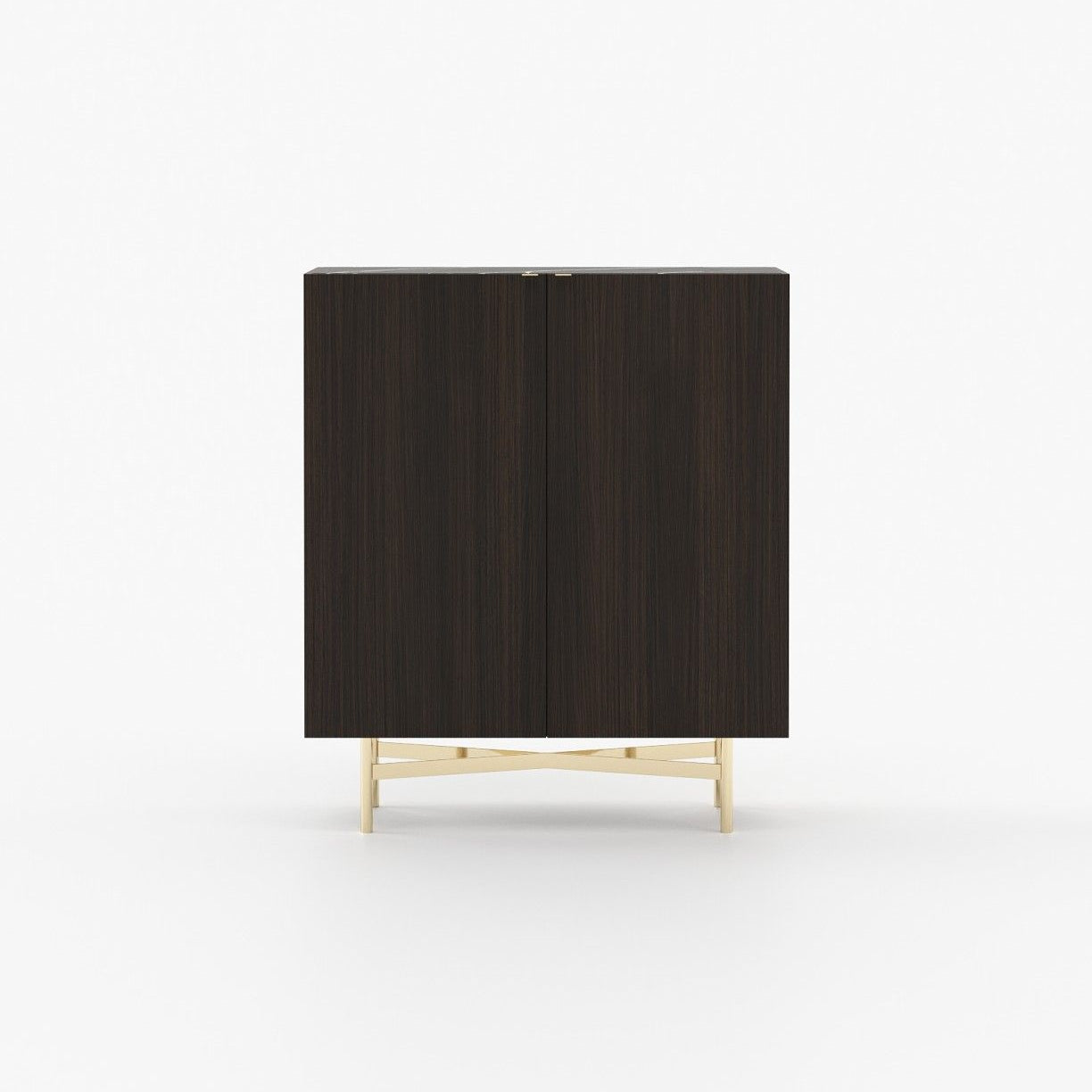 Laskasas LEWIS Bar Cabinet Smoked Oak Veneer Matte - Araco Interiors
