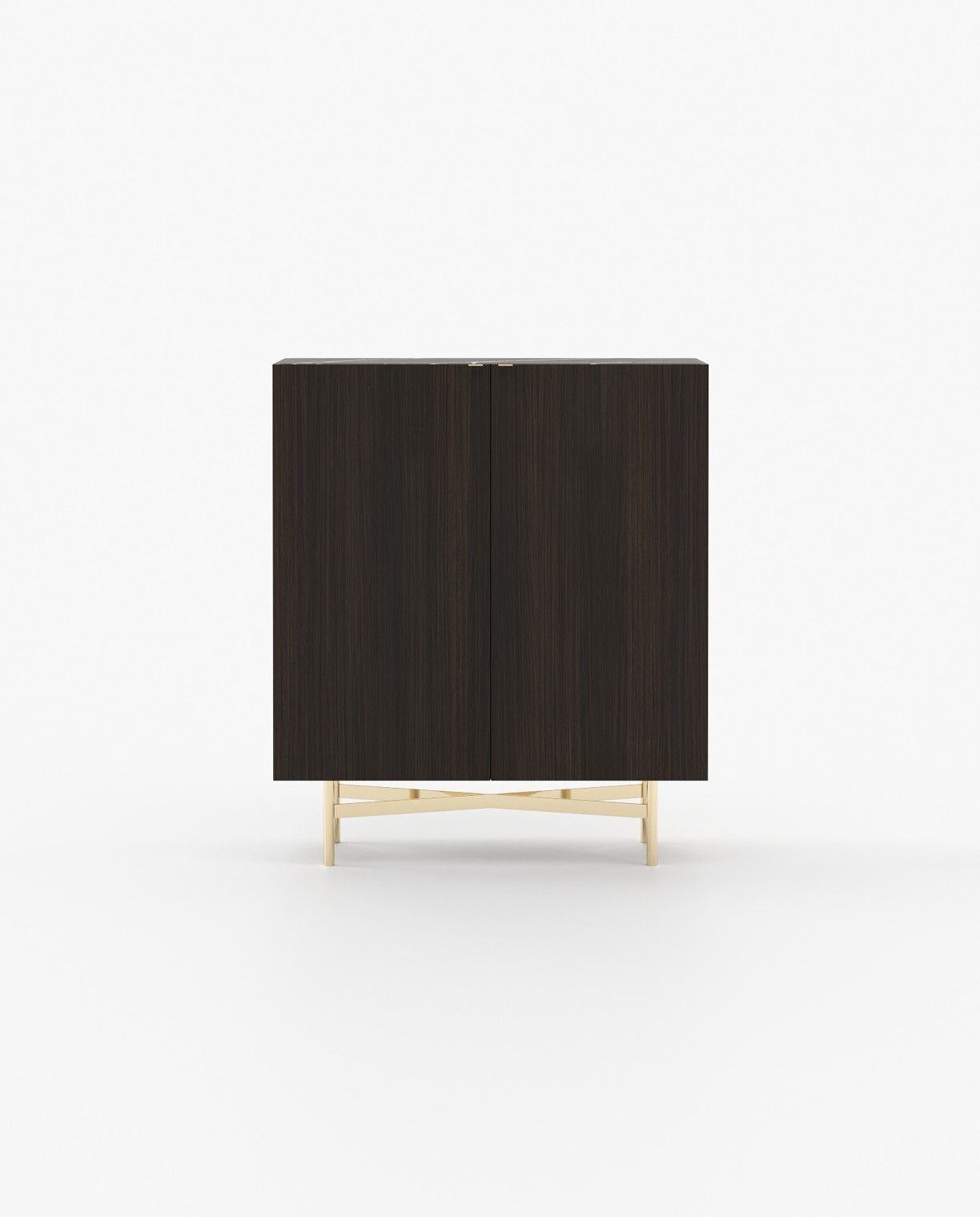 Laskasas LEWIS Bar Cabinet Smoked Oak Veneer Matte - Araco Interiors