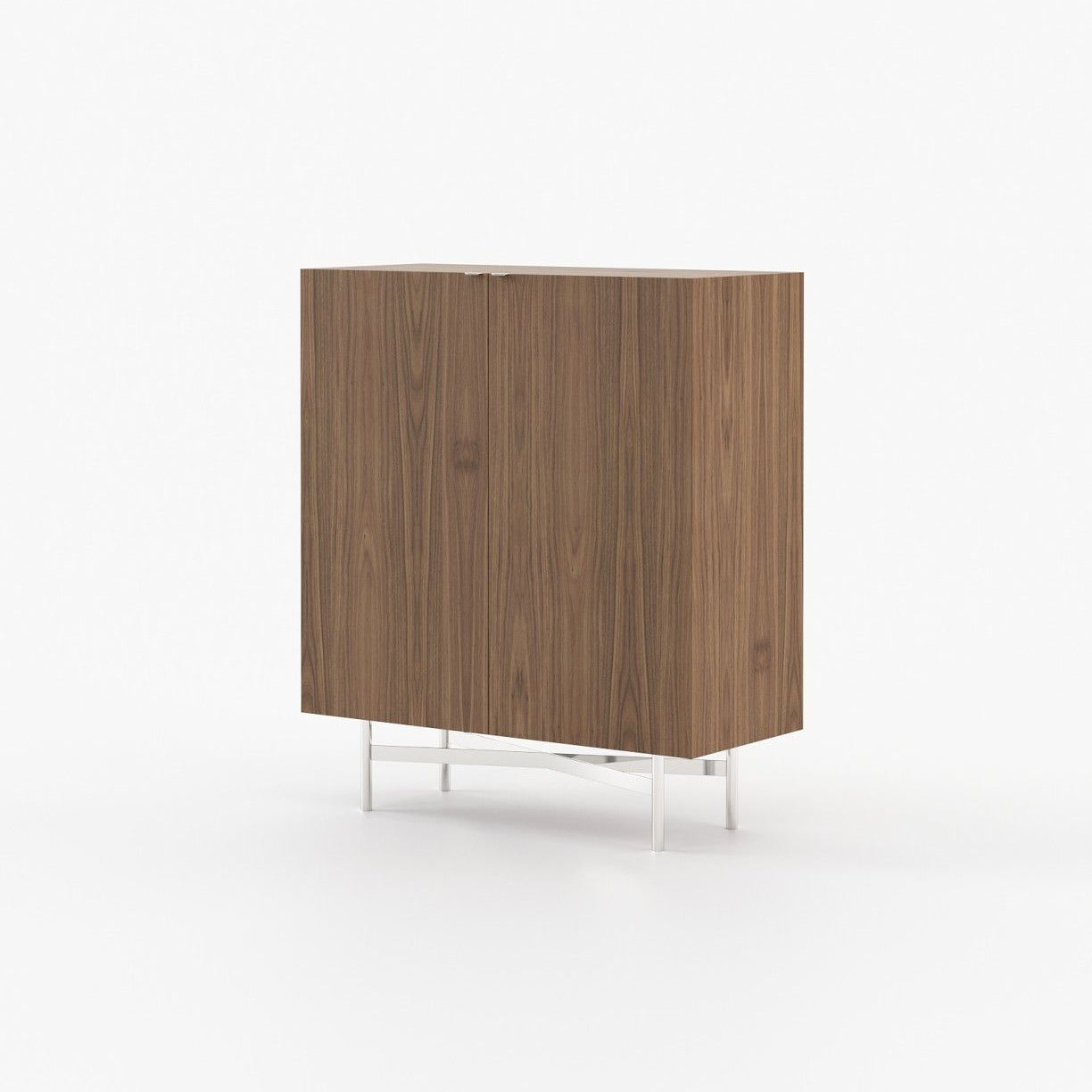 Laskasas LEWIS Bar Cabinet Walnut Veneer Matte - Araco Interiors