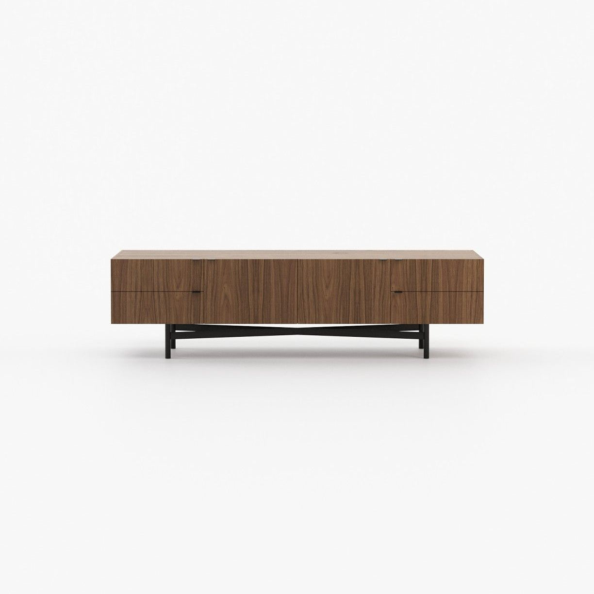 Laskasas LEWIS Media Unit Walnut Veneer Matte - Araco Interiors