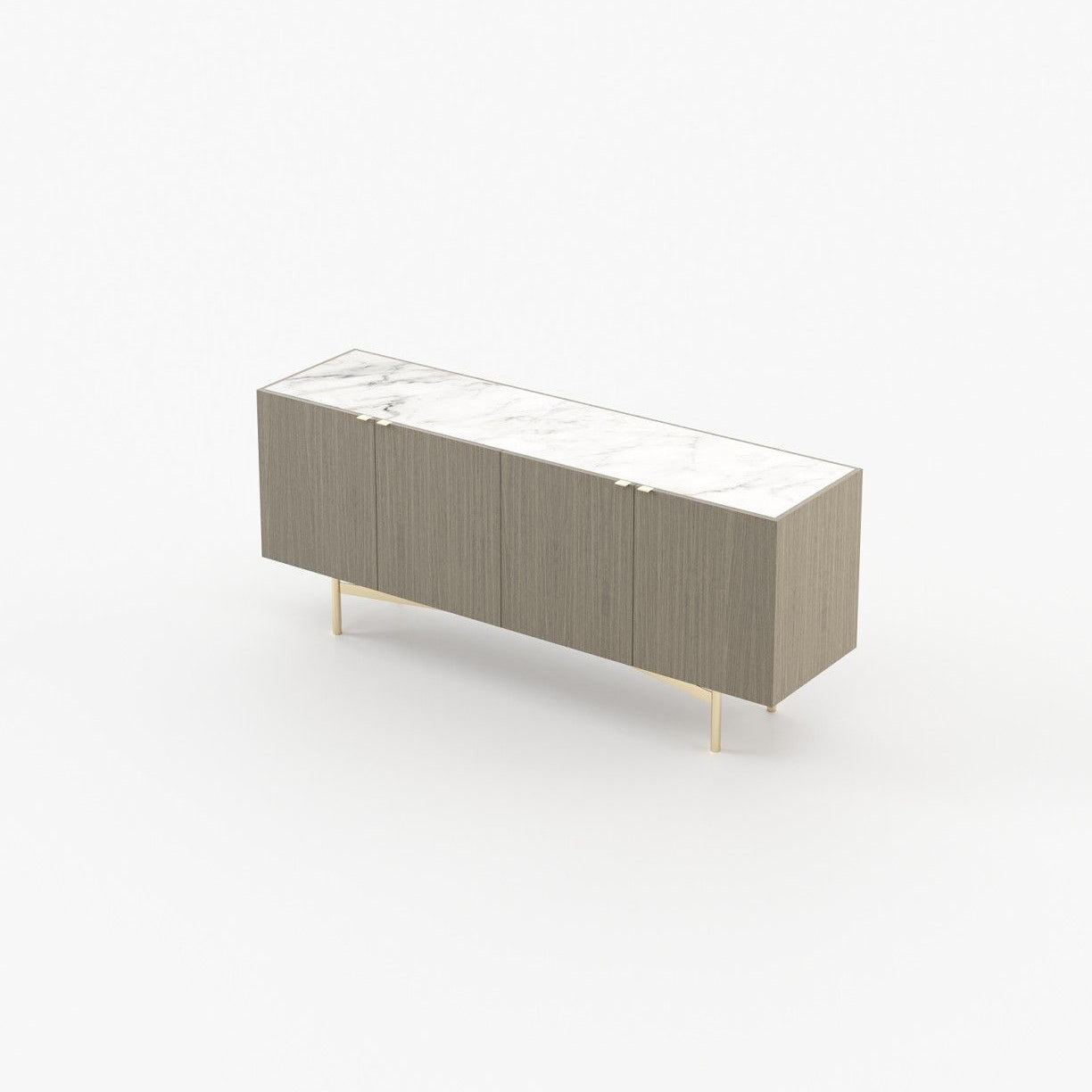 Laskasas LEWIS Sideboard Aged Oak Veneer Matte - Araco Interiors