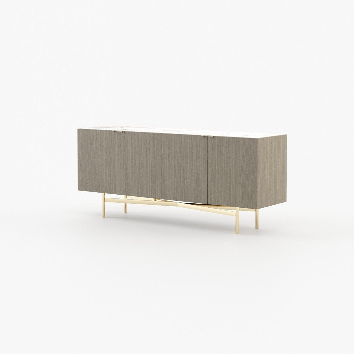 Laskasas LEWIS Sideboard Aged Oak Veneer Matte - Araco Interiors