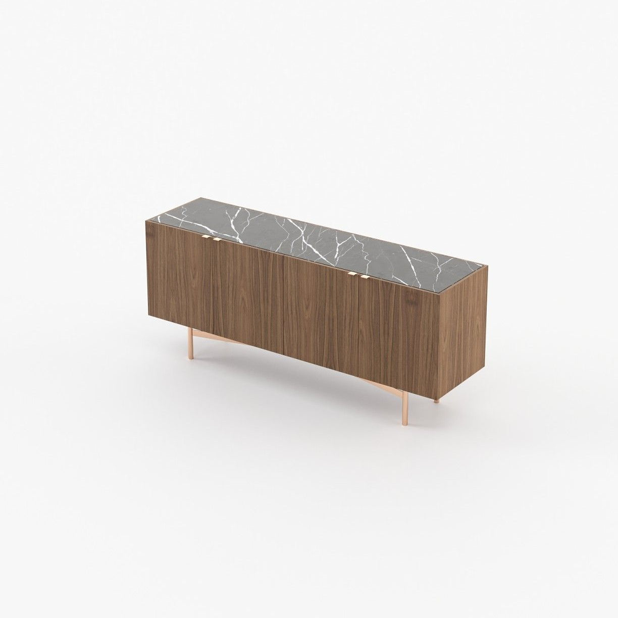 Laskasas LEWIS Sideboard Walnut Veneer Matte - Araco Interiors