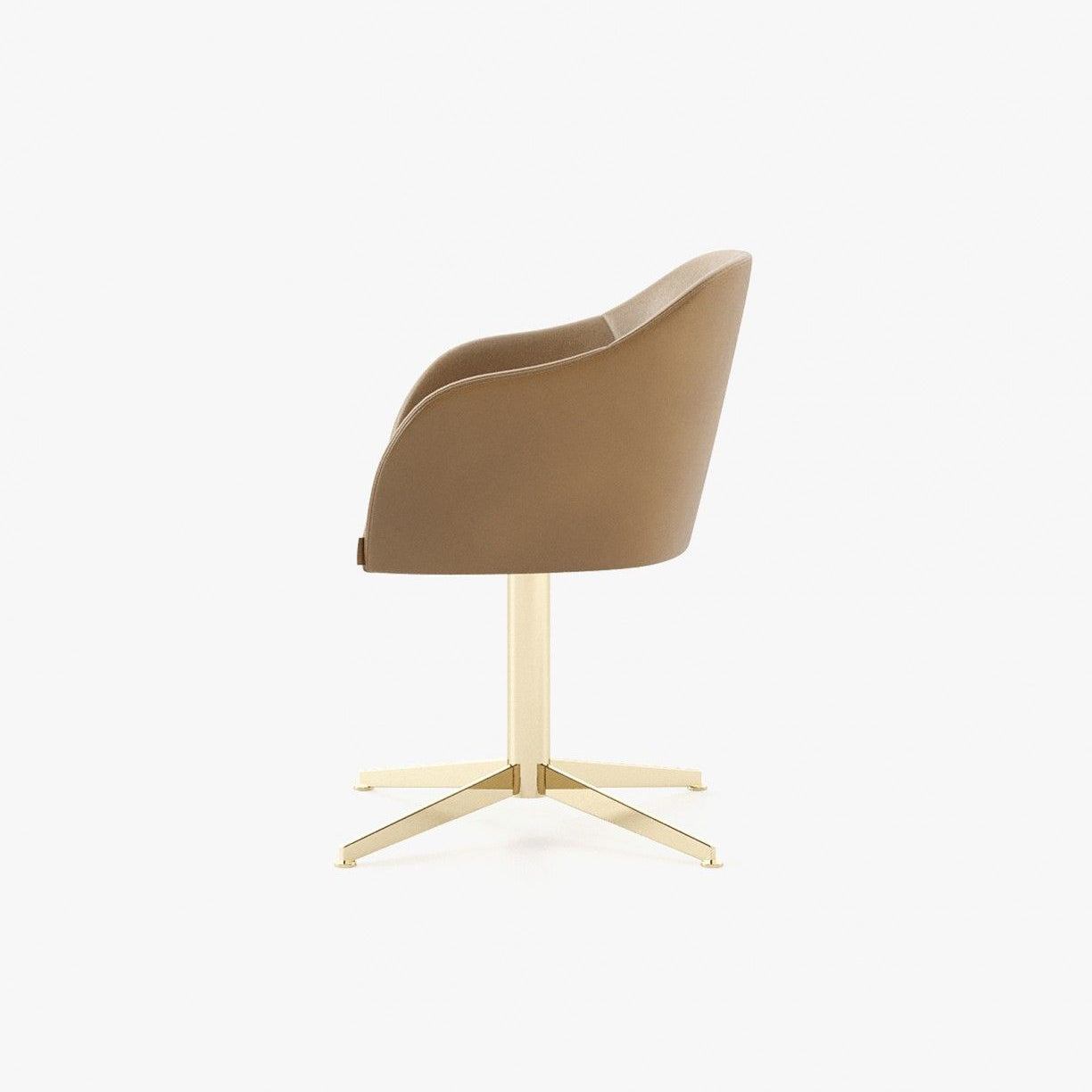 Laskasas LILI office Dining Chair & Bench Seoul Camel Leather - Araco Interiors