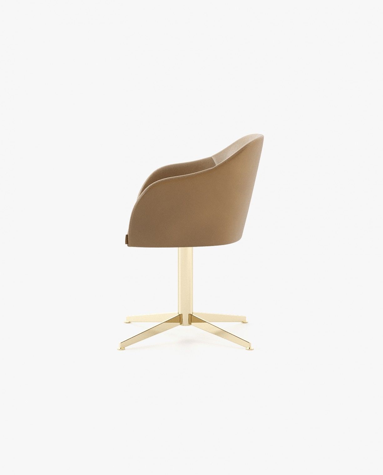 Laskasas LILI office Dining Chair & Bench Seoul Camel Leather - Araco Interiors