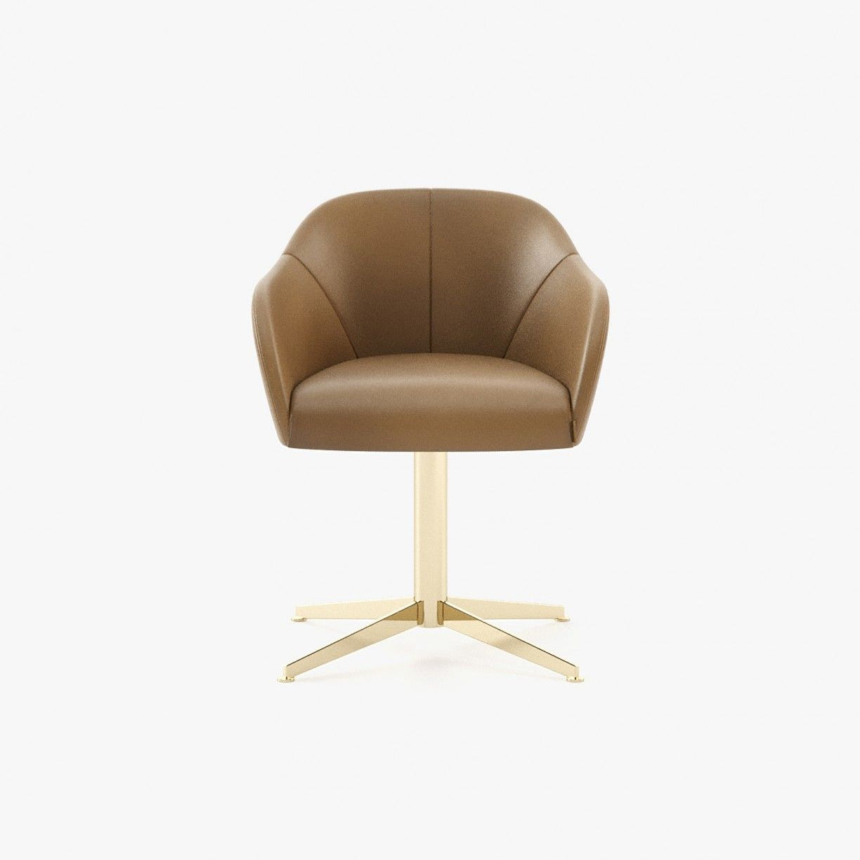 Laskasas LILI office Dining Chair & Bench Seoul Camel Leather - Araco Interiors