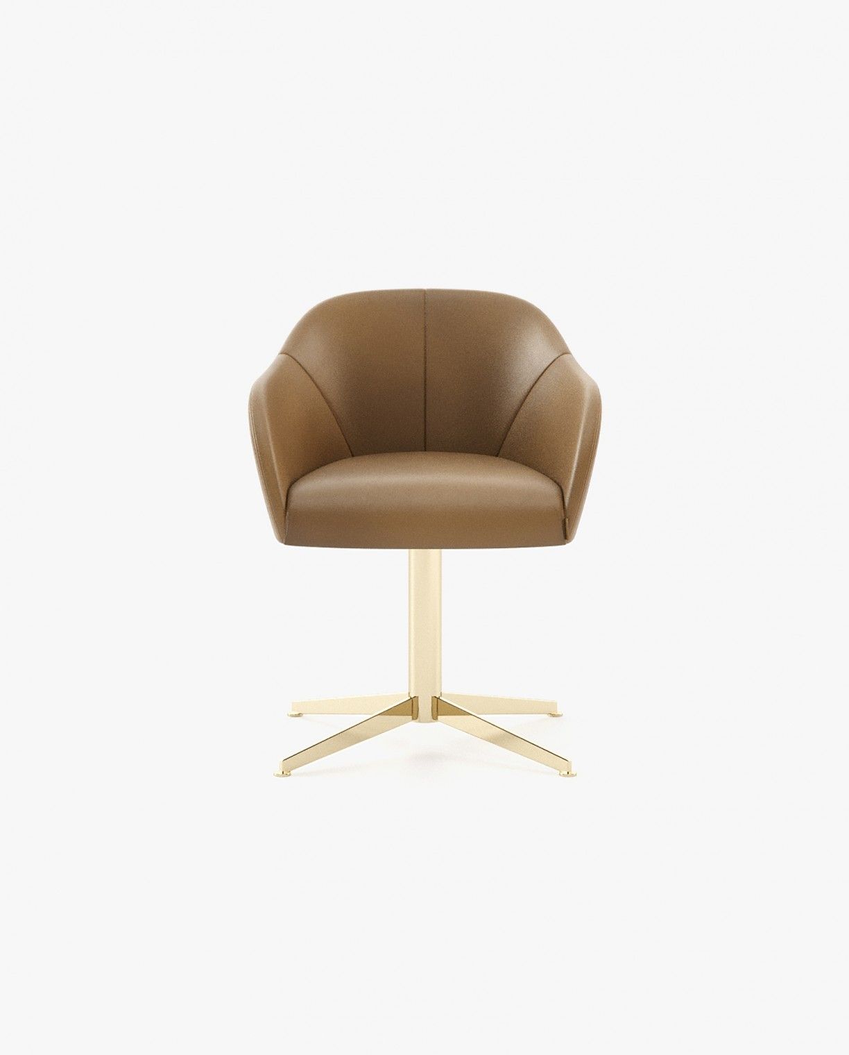 Laskasas LILI office Dining Chair & Bench Seoul Camel Leather - Araco Interiors