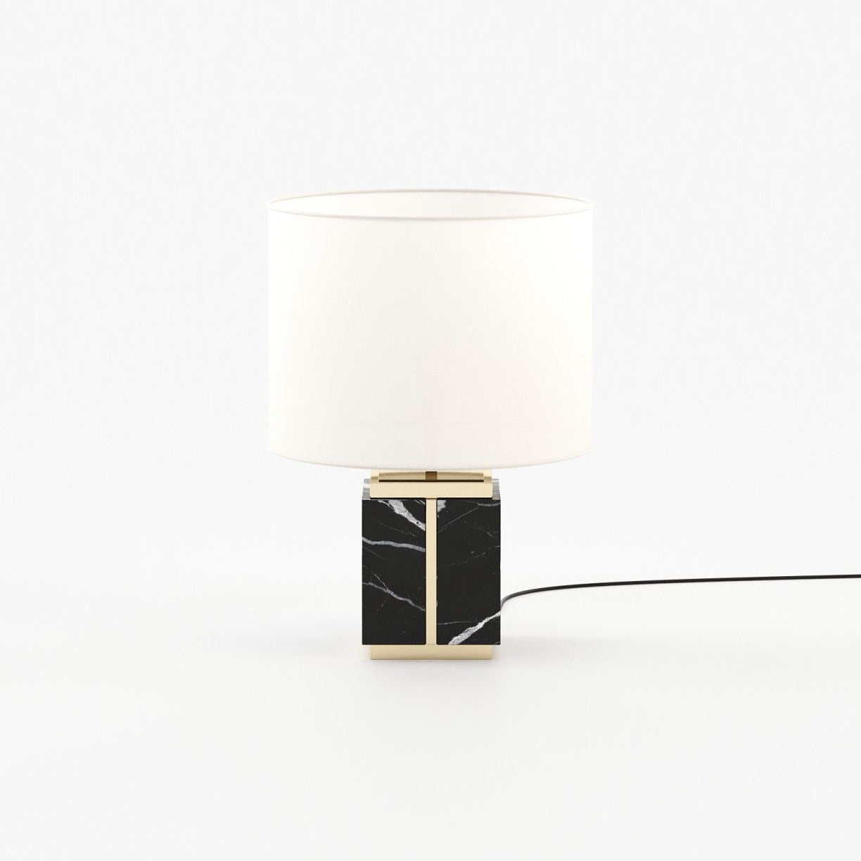Laskasas LITTLE Table & Desk Lamp Nero Marquina Polished Marble - Araco Interiors