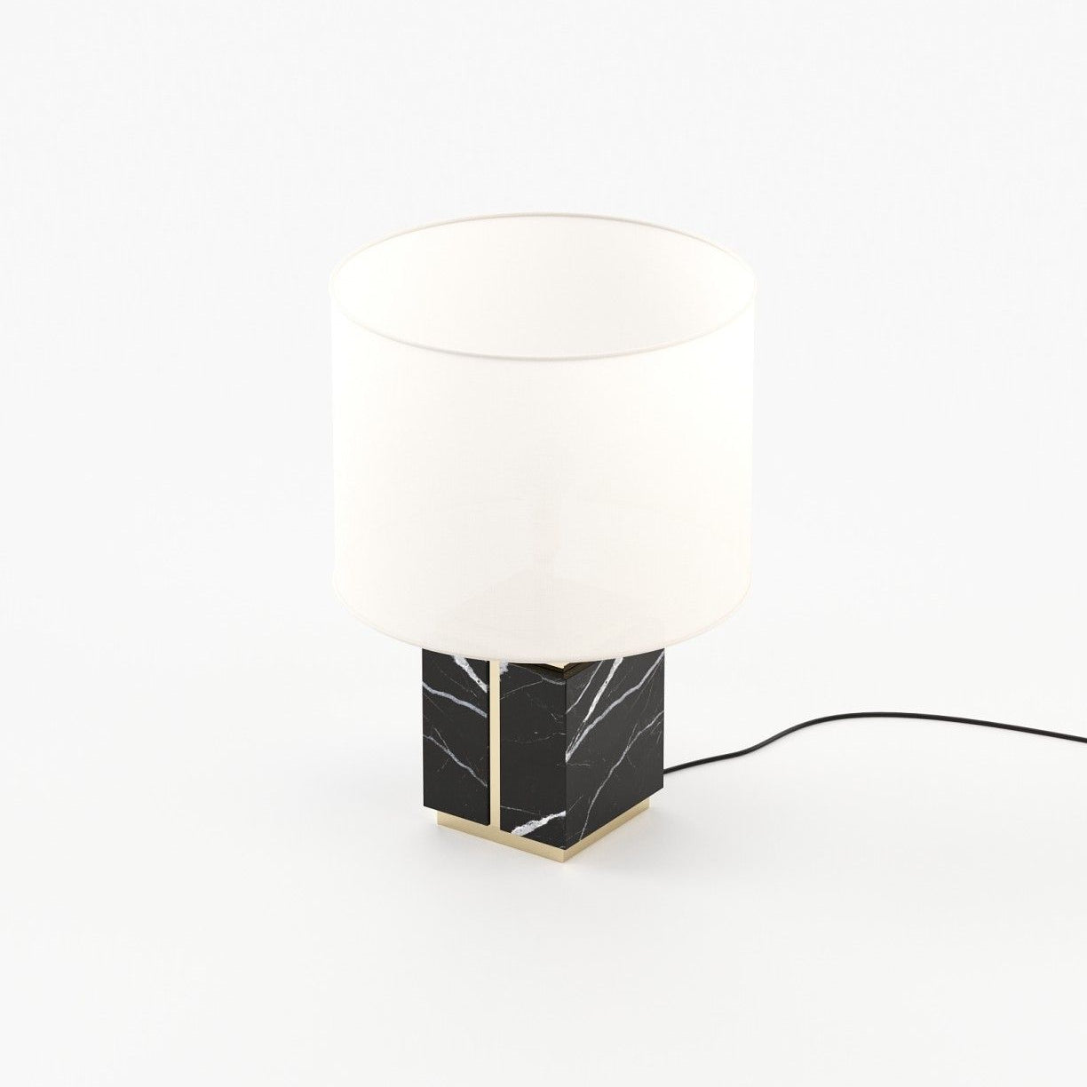 Laskasas LITTLE Table & Desk Lamp Nero Marquina Polished Marble - Araco Interiors