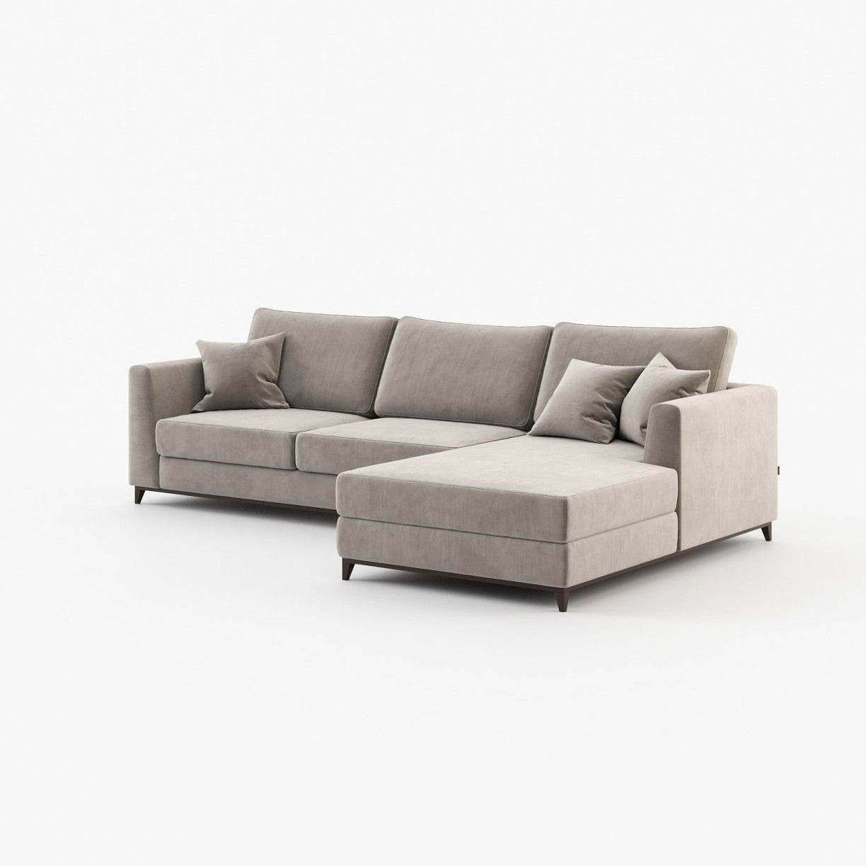 Laskasas LONDON with chaiselongue Sofa Vienna Khaki - Araco Interiors
