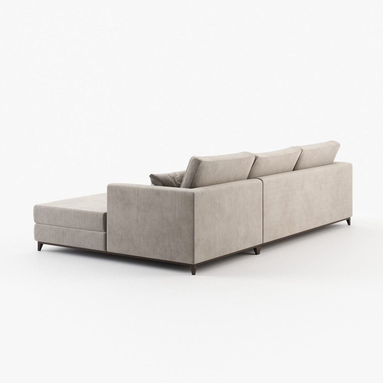 Laskasas LONDON with chaiselongue Sofa Vienna Khaki - Araco Interiors