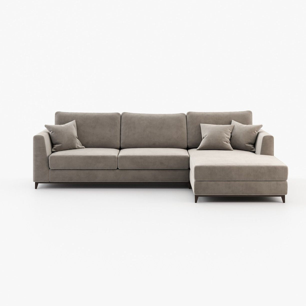 Laskasas LONDON with chaiselongue Sofa Vienna Khaki - Araco Interiors